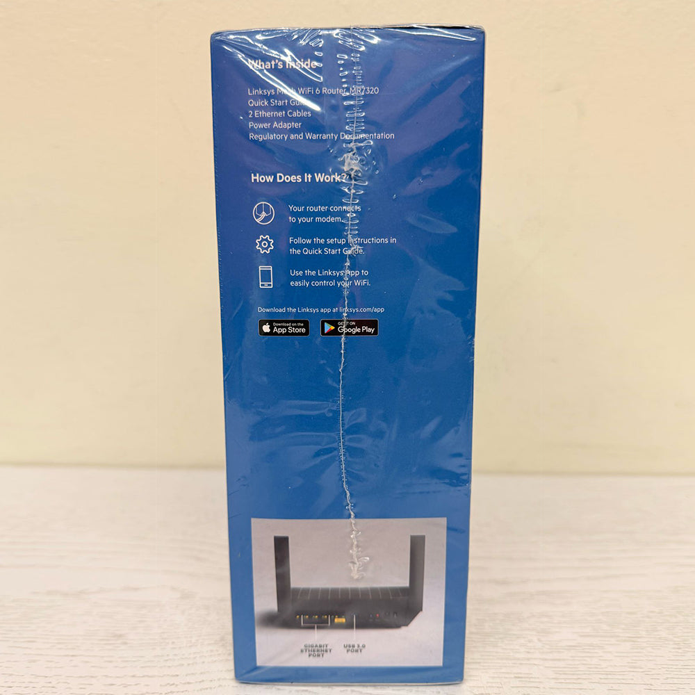 Linksys AX1800 MAX-STREAM Mesh Wi-Fi 6 Router (MR7320) – Dual-Band, Up to 1.8 Gbps, Covers 1700 Sq Ft, 25+ Devices – Brand New