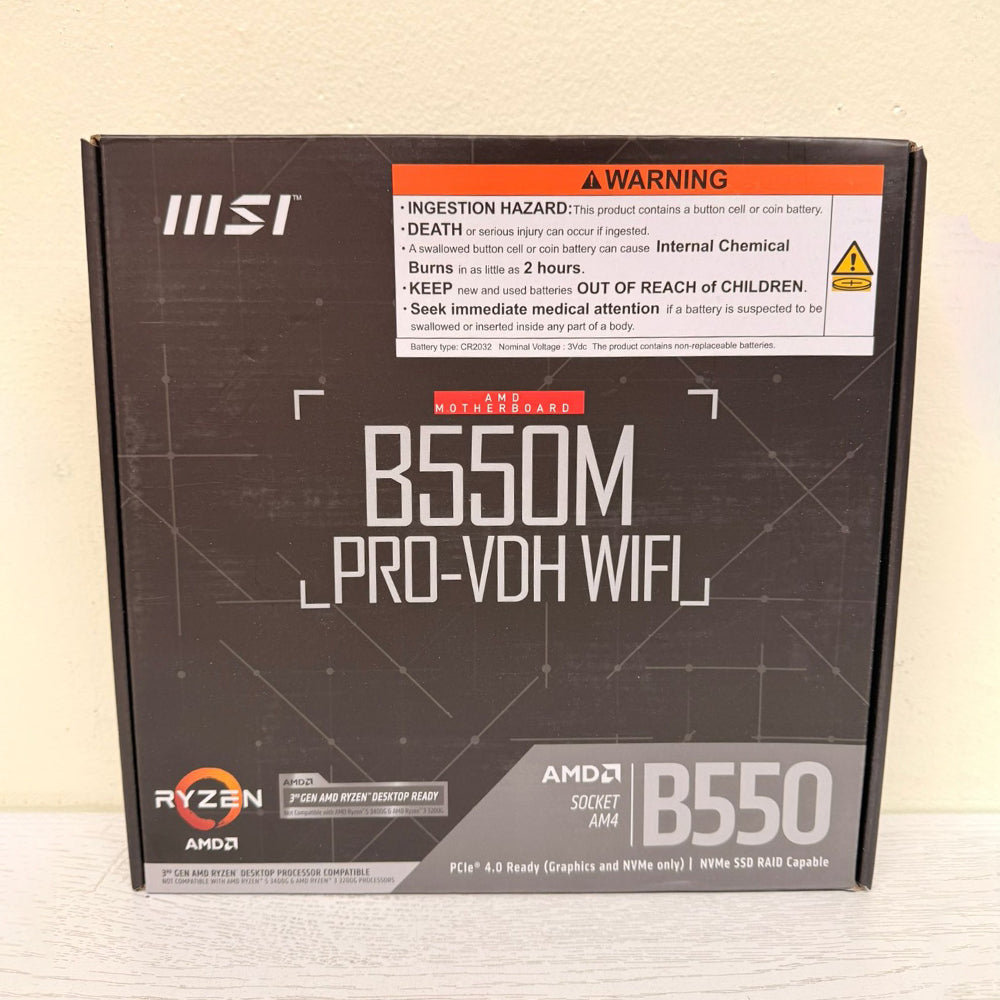 MSI B550M PRO-VDH WiFi AMD B550 Micro-ATX Motherboard – Brand New