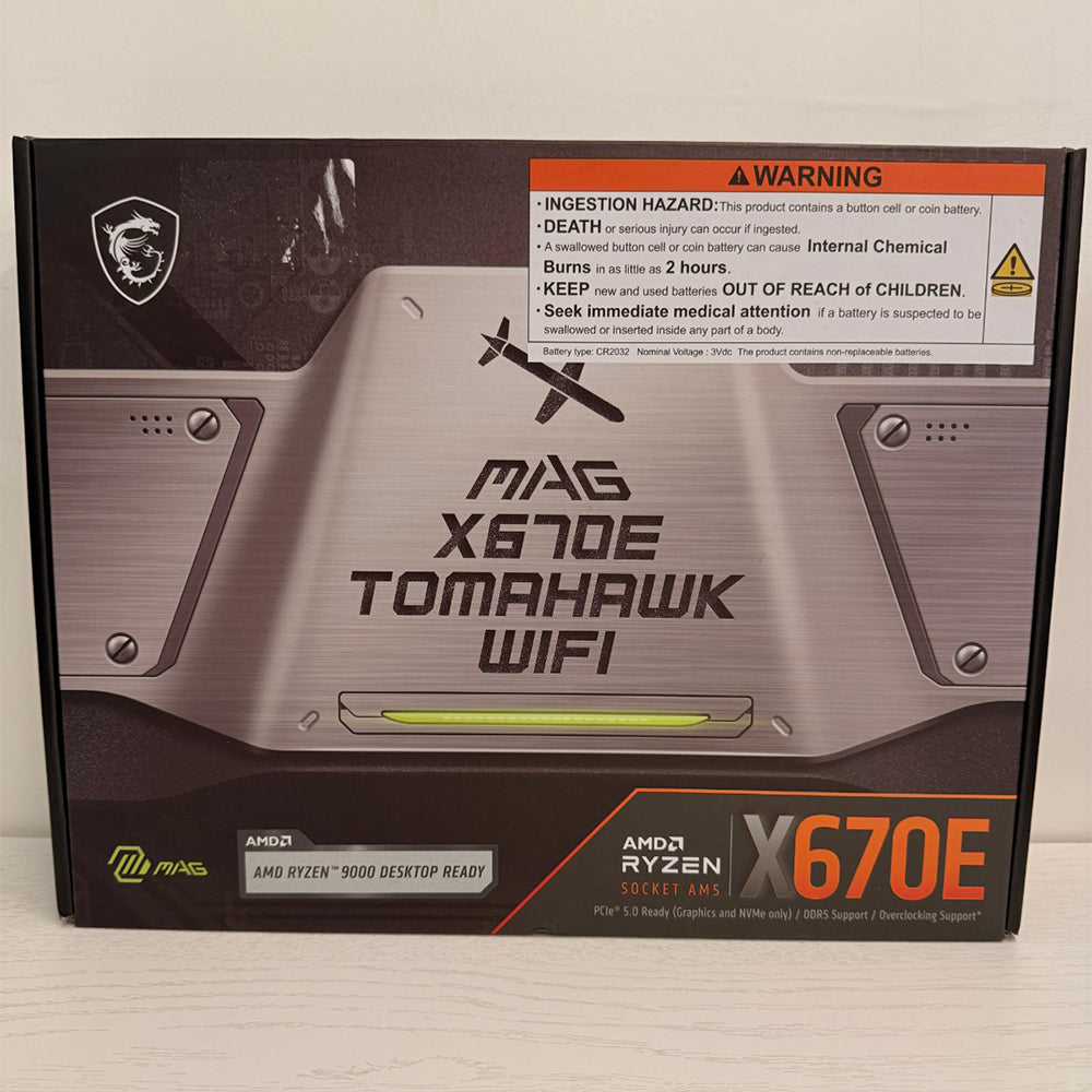 MSI MAG X670E TOMAHAWK WIFI Gaming Motherboard – AMD X670E Chipset, Socket AM5, DDR5, PCIe 5.0, Wi-Fi 6E (Brand New)