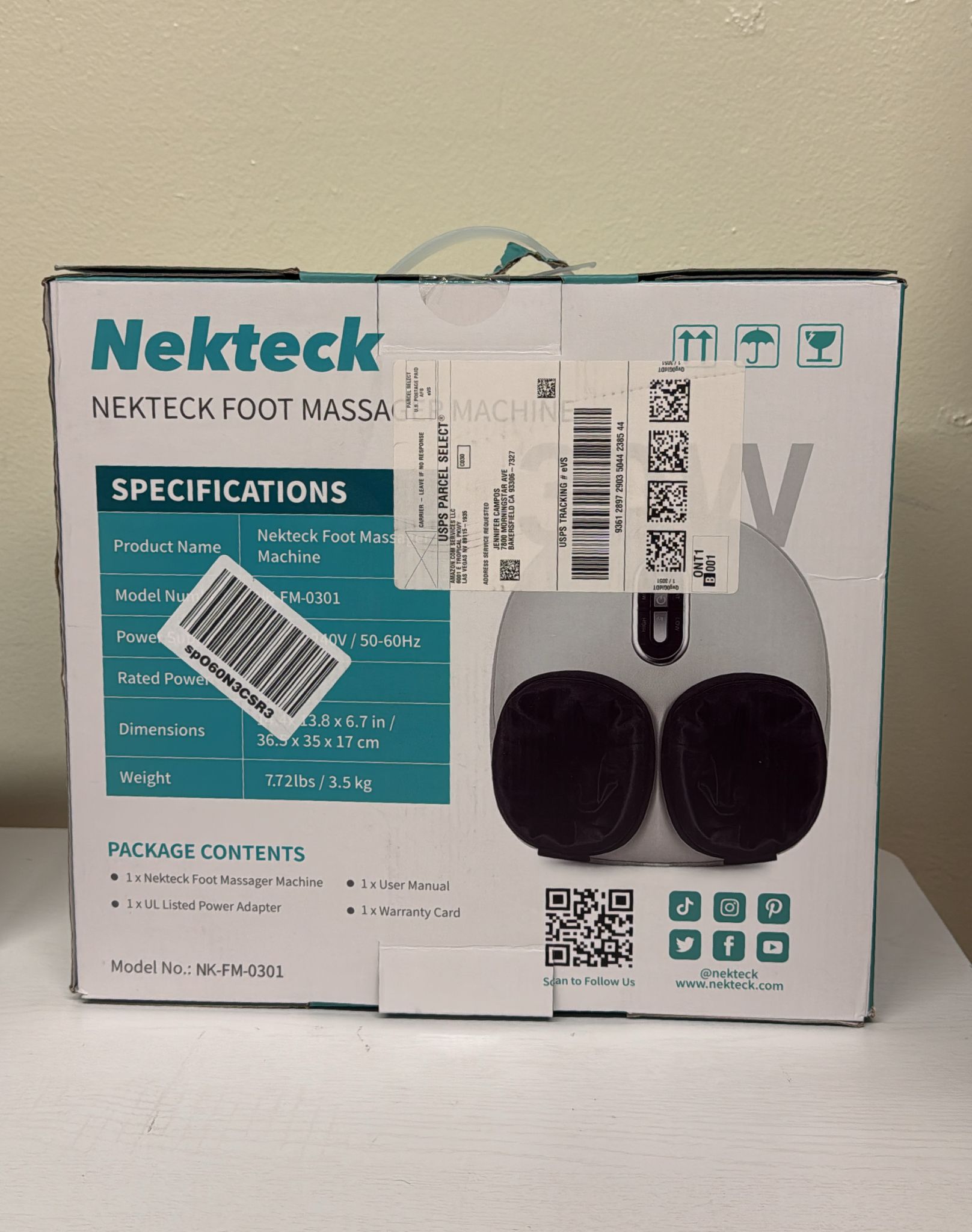 Nekteck Shiatsu Foot Massager Machine (Brand New)