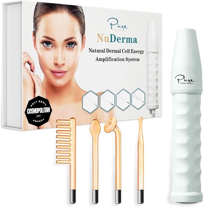 NuDerma Portable Handheld Skin Therapy Wand Machine w/ Neon