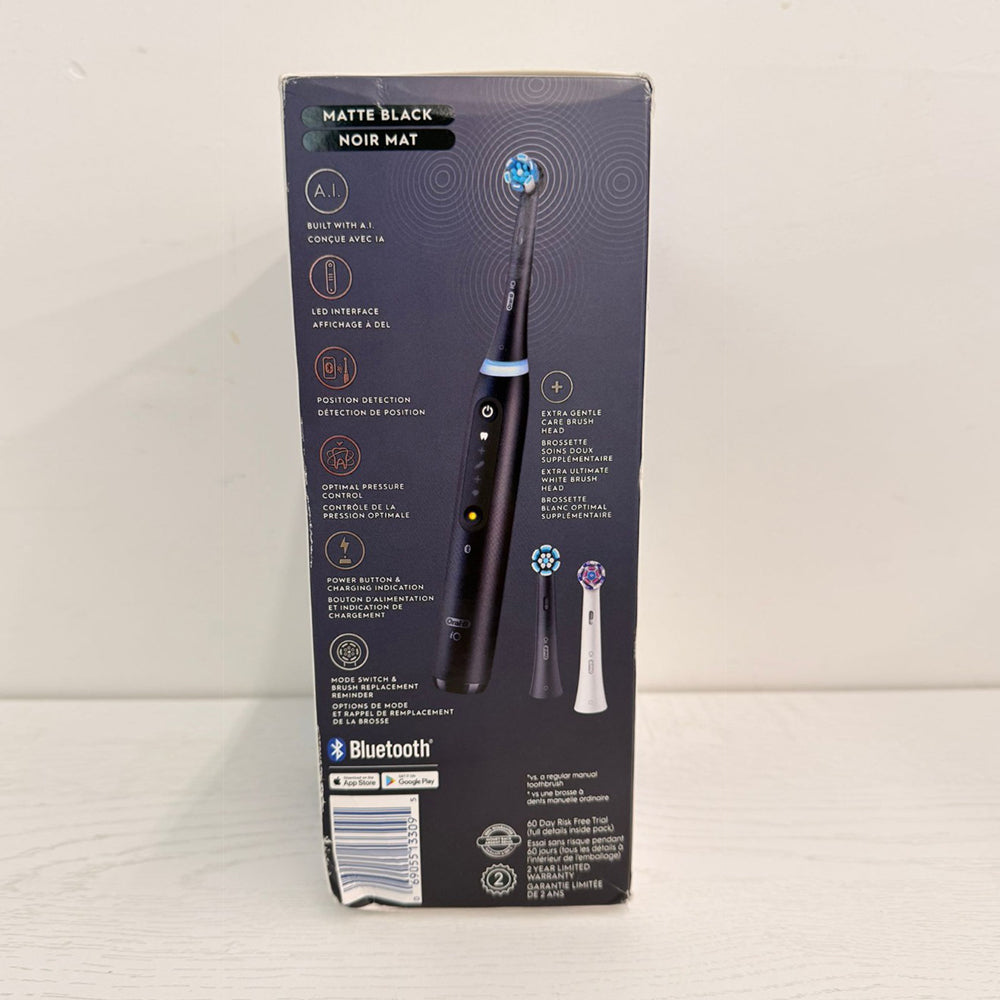 Oral-B iO Series 5 Electric Toothbrush – Deep Clean + Whiten, 3 Brush Heads, Black (Brand New)