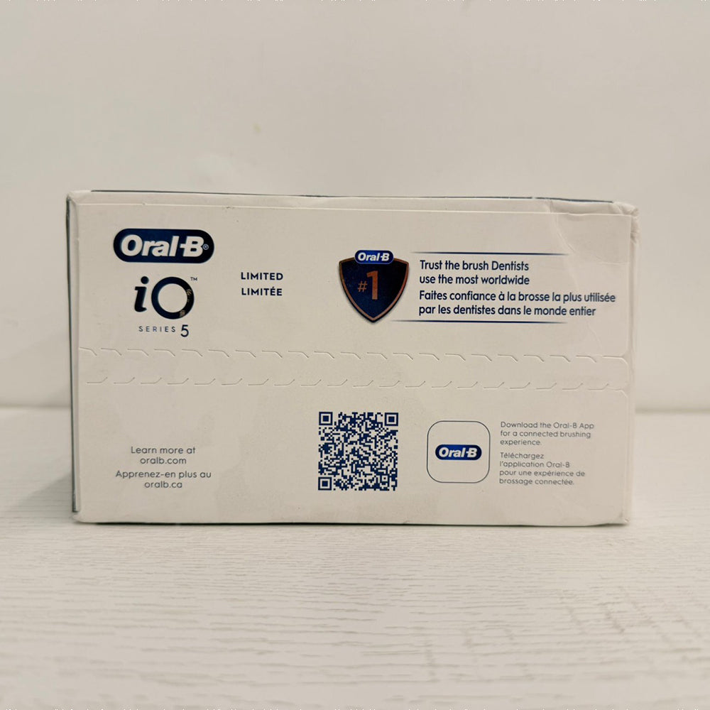 Oral-B iO Series 5 Electric Toothbrush – Deep Clean + Whiten, 3 Brush Heads, Black (Brand New)
