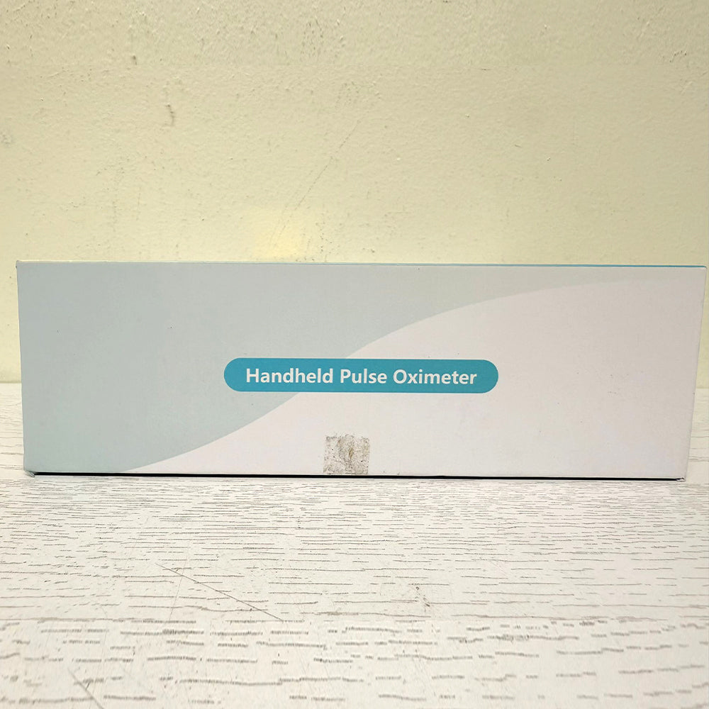 HOLFENRY Rechargeable Handheld Pulse Oximeter – Infant & Adult Oxygen Monitor with Adjustable Alarm – Open Box