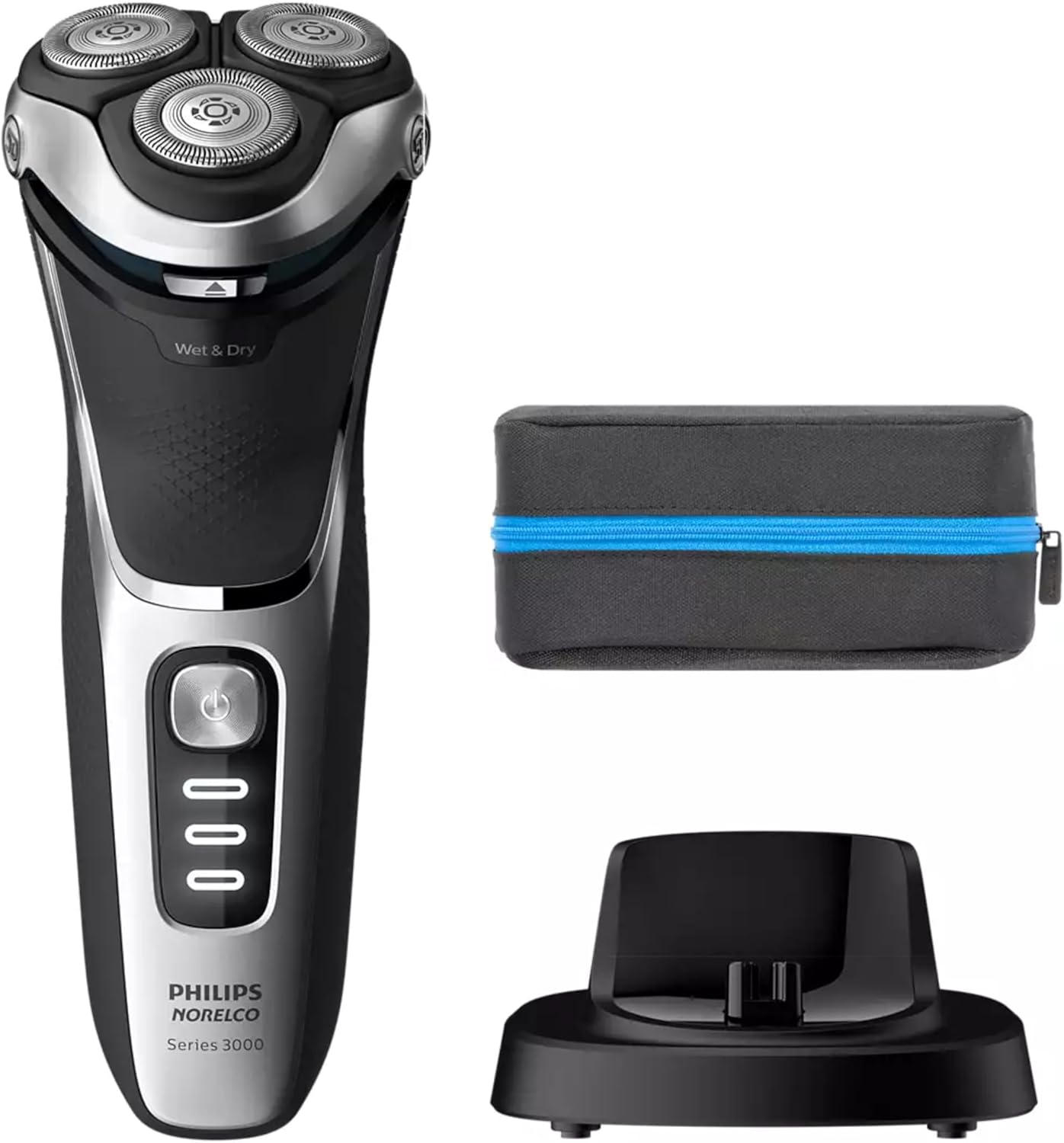 PHILIPS Norelco Electric Shavers for Men, Series 3000 – Wet &amp; Dry Electric Shaver, Cordless, ComfortCut Blades, Easy Clean, 45-Minute Runtime (Lightly Used)