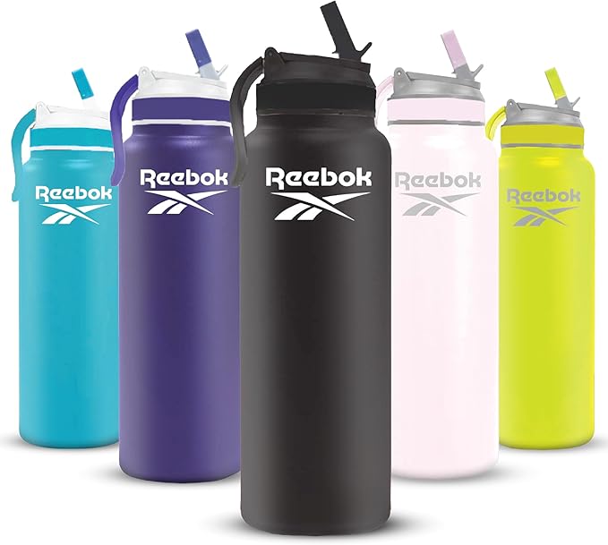 Reebok Lifestyle Stainless Steel Water Bottle – 32oz Insulated Water Bottle