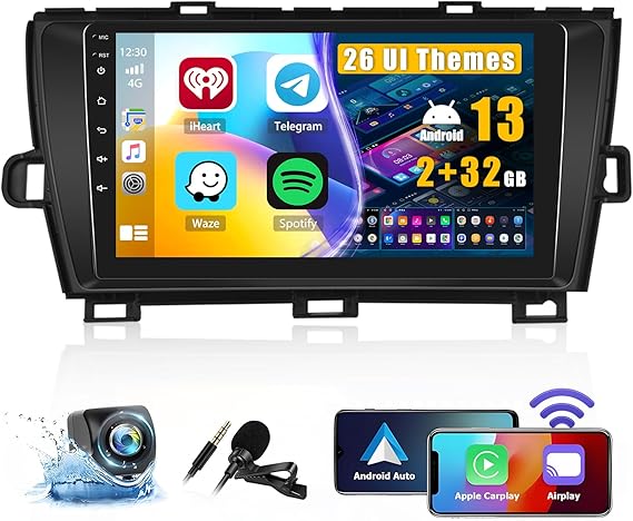 Roinvou 2+32G Android CarPlay Stereo for 2010-2015 Toyota Prius (Light used)