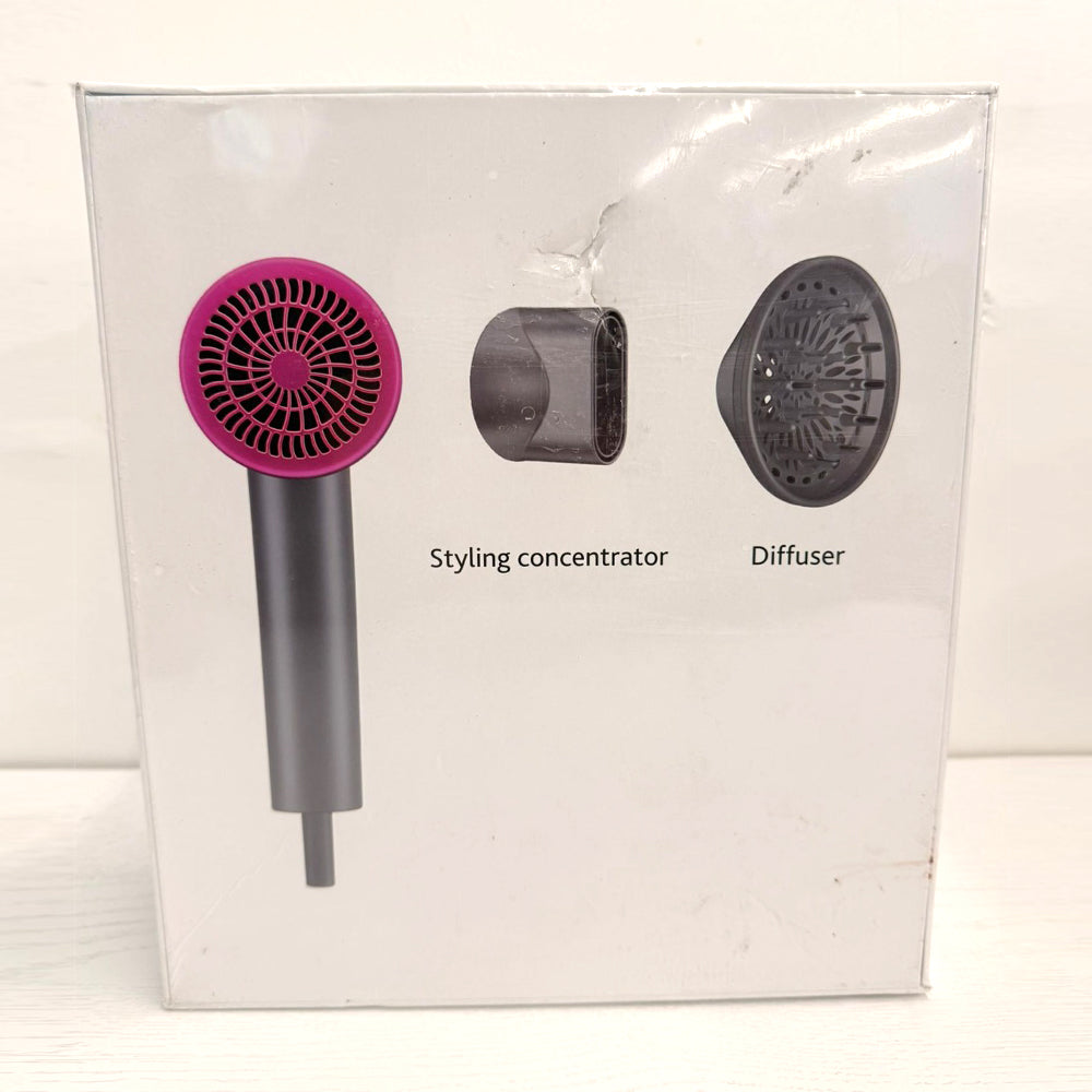 SIYOO Professional Ionic Hair Dryer HDR-06 with Diffuser & Concentrator – Pink Accents (Brand New)