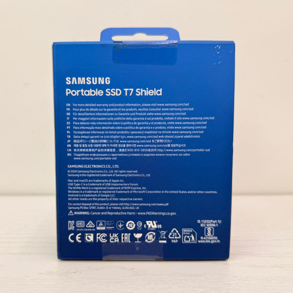 Samsung T7 Shield 2TB Portable SSD – USB 3.2 Gen 2, AES 256-bit Encryption – MU-PE2T0S – Brand New