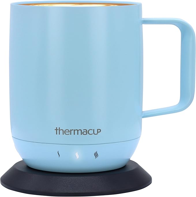 Thermacup Self-Heating Temperature Controlled Coffee Mug with Lid