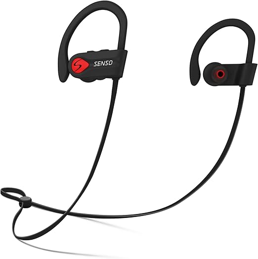 Senso Bluetooth Headphones – Best Wireless Sports Earphones with Mic (Open Box)