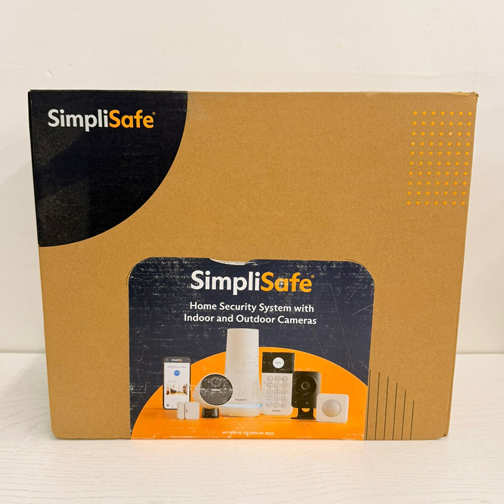 SimpliSafe 8-Piece Wireless Home Security System with Indoor & Outdoor Cameras – White (Brand New)