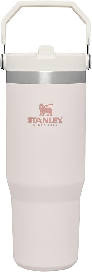 Stanley IceFlow Stainless Steel Tumbler with Straw - Rose Quartz (Open box)