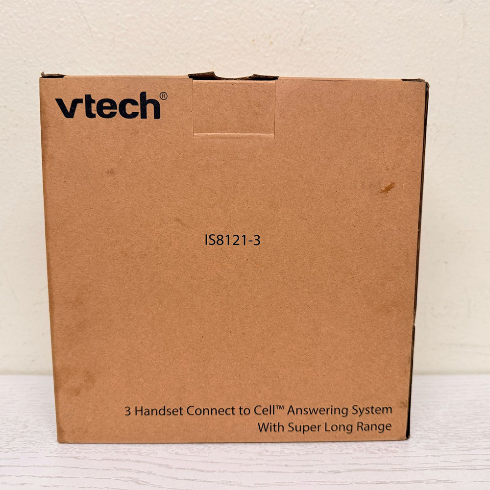 VTech IS8121-3 DECT 6.0 Bluetooth Cordless Phone System with Answering Machine – 3 Handsets, Call Blocking, Long Range – Brand New