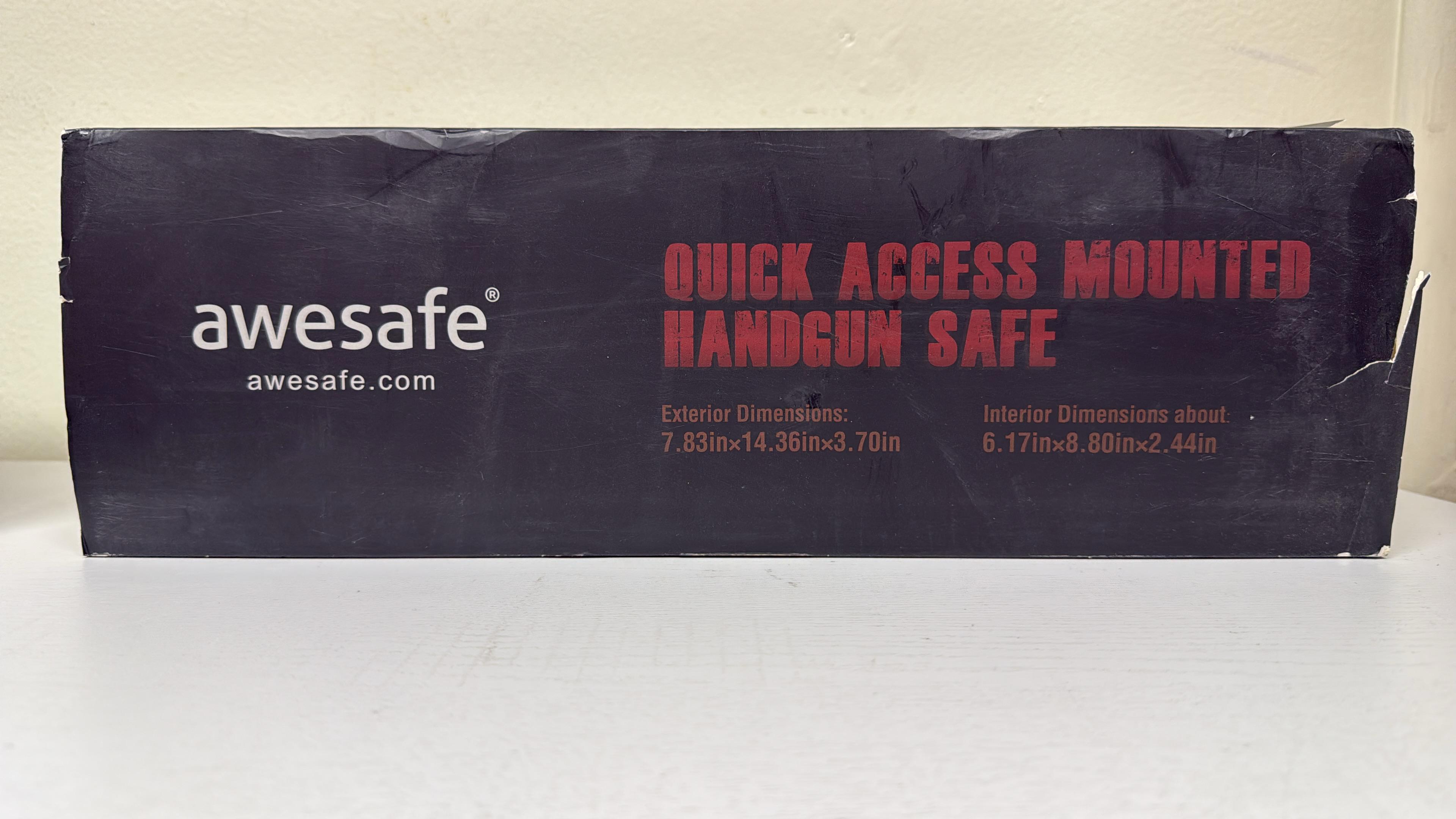 Awesafe Gun Safe - Drop Down Biometric Handgun Safe for Quick Access (Brand New)