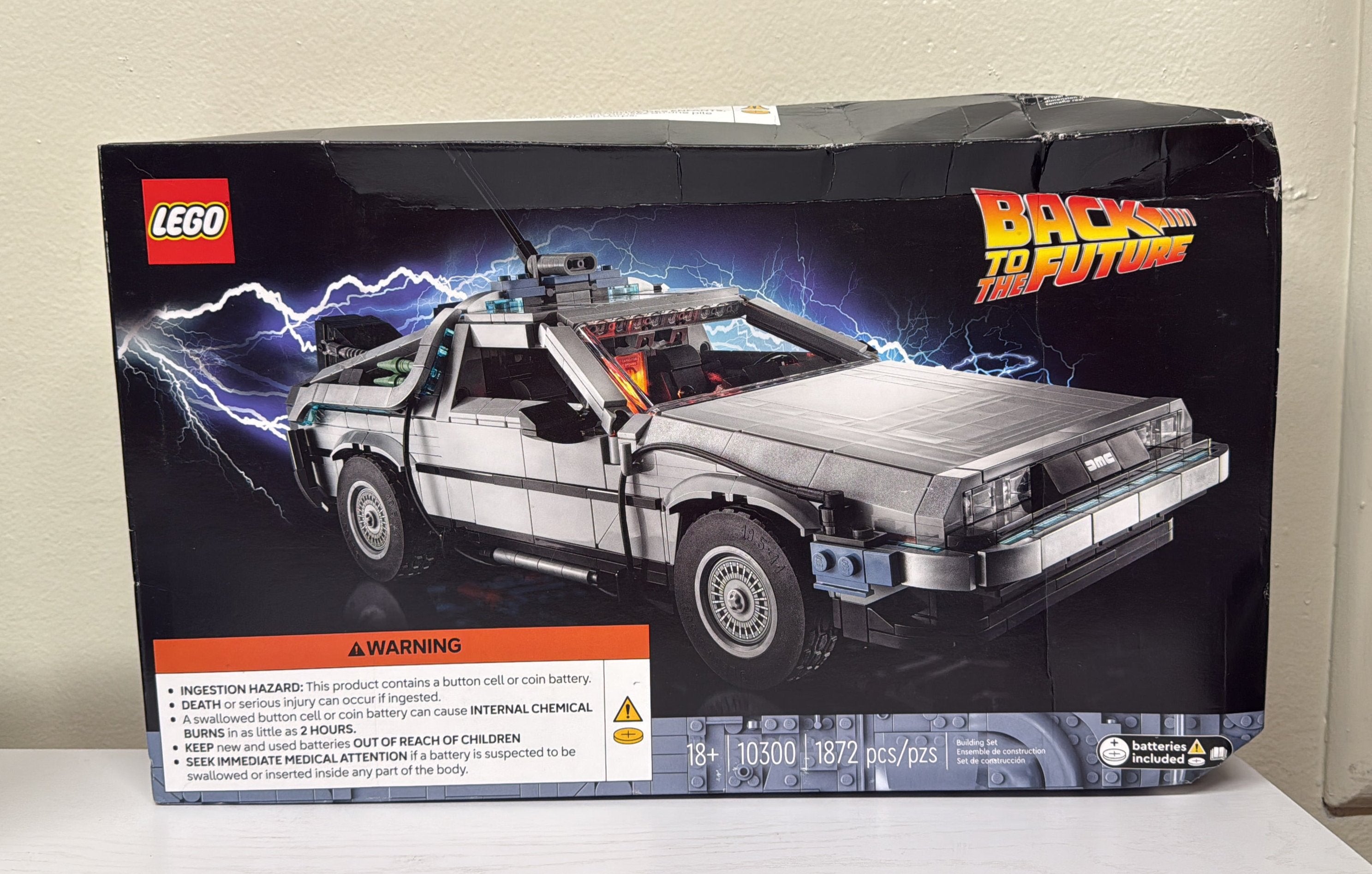 LEGO Icons Back to the Future Time Machine Car Set 10300 (Brand New)