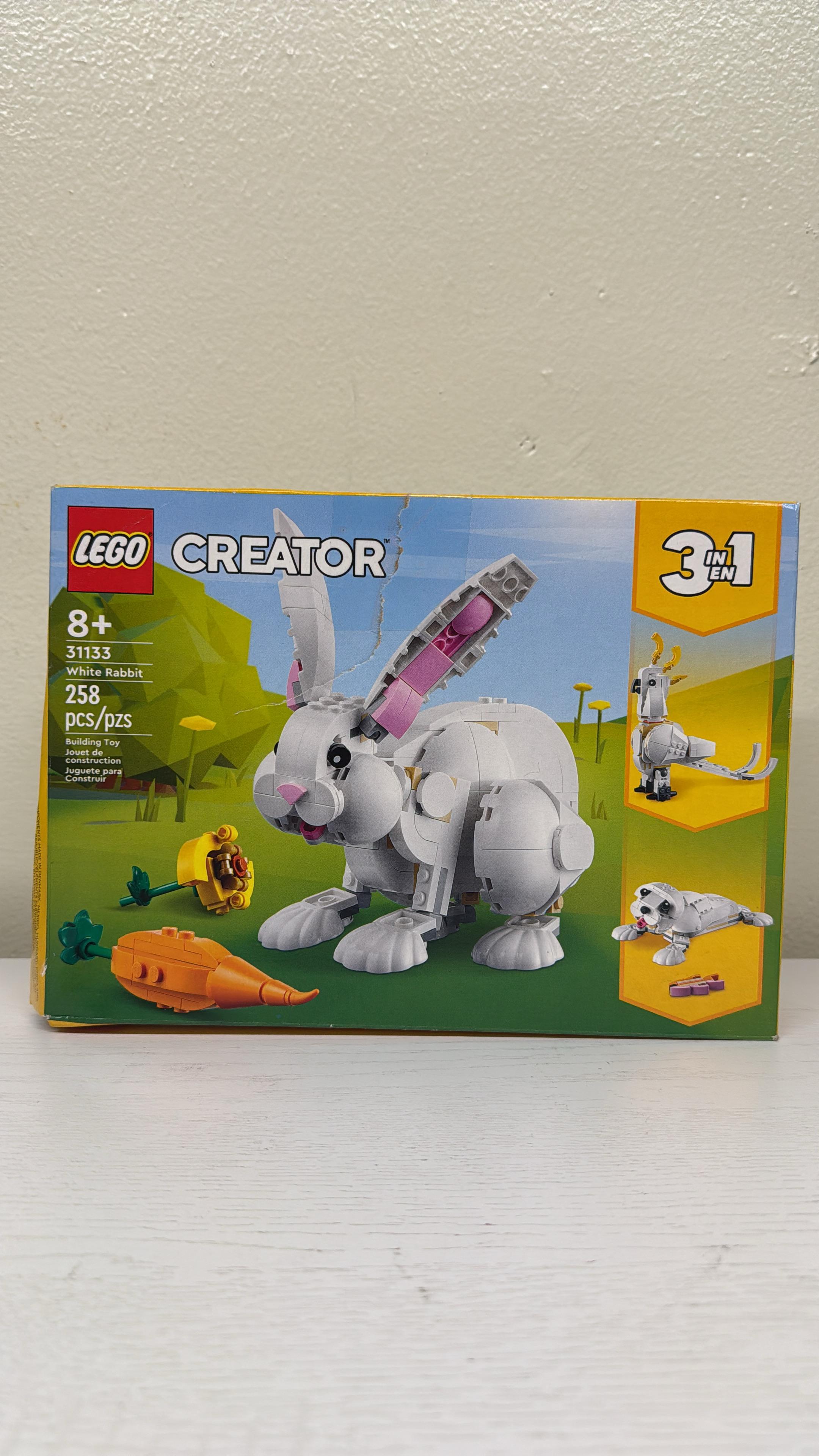 LEGO Creator 3-in-1 White Rabbit Toy Animal Figures Set (31133) (Open Box)