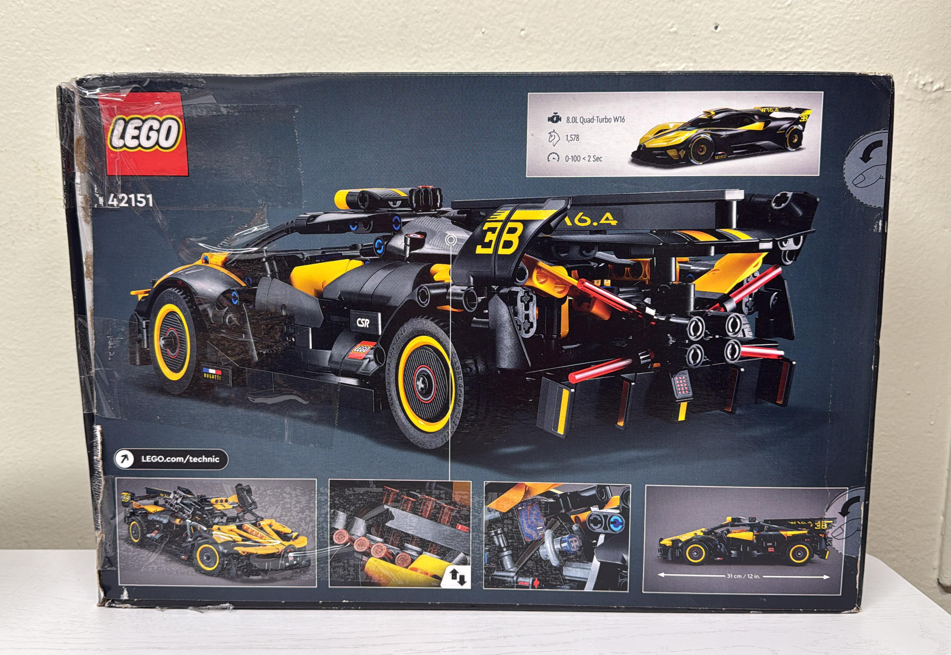 LEGO Technic Bugatti Bolide Model Car Toy Building Set (42151) (Open Box)