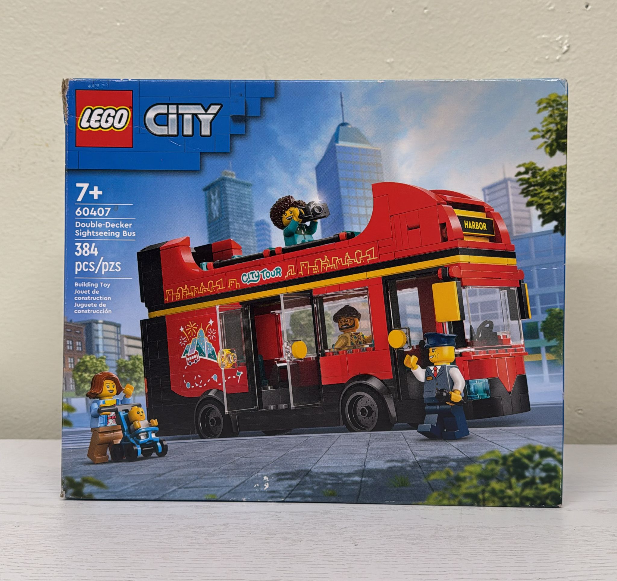 LEGO City Red Double-Decker Sightseeing Bus Toy, London Bus (60407)