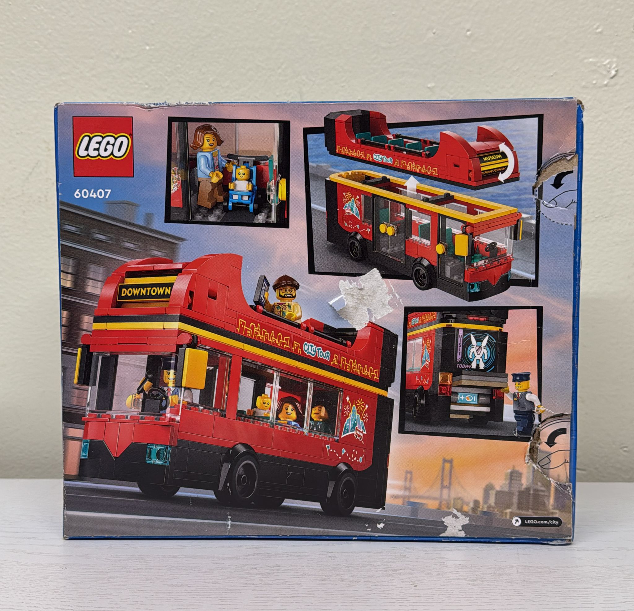 LEGO City Red Double-Decker Sightseeing Bus Toy, London Bus (60407)