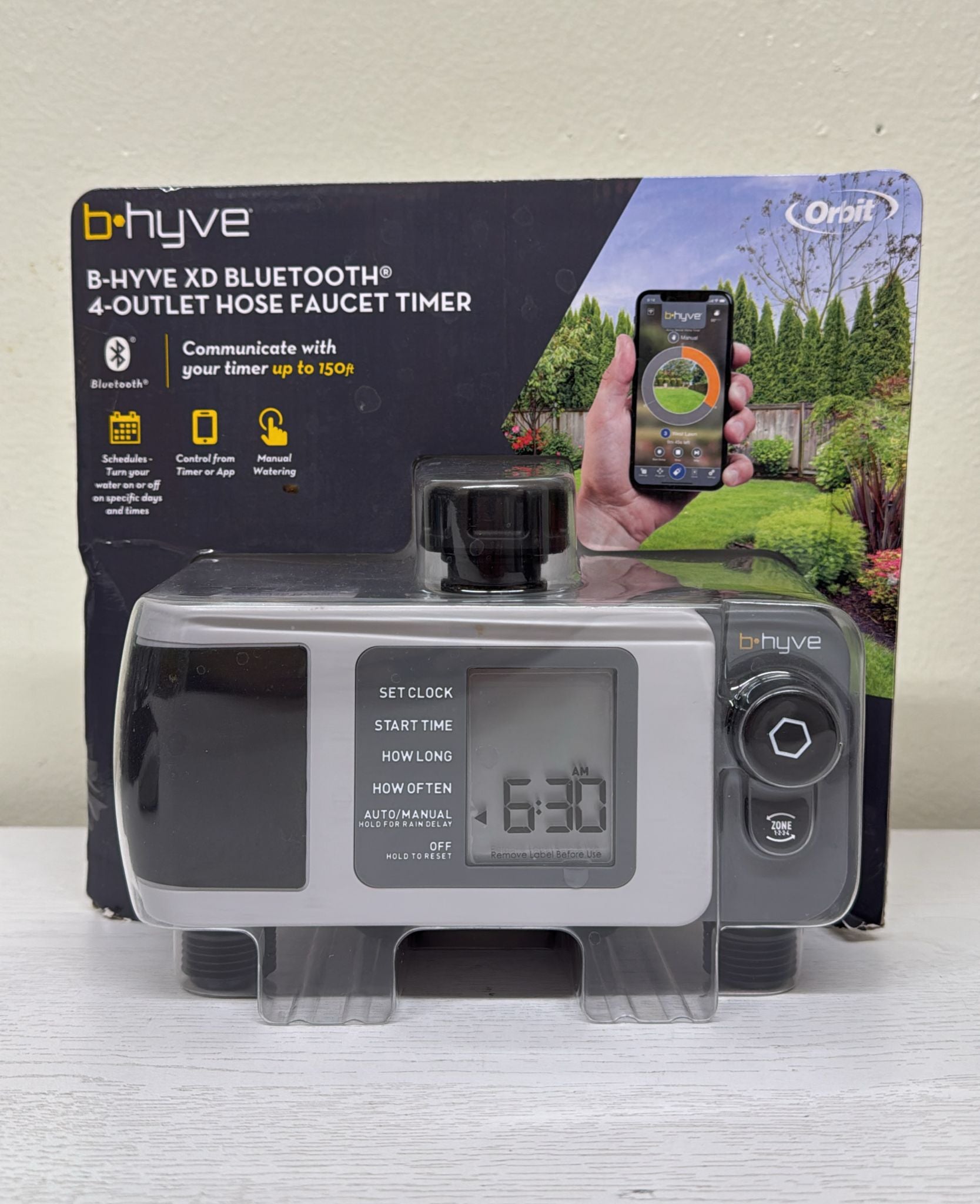 Orbit 24634 B-hyve XD 4-Port Smart Hose Watering Timer – WiFi-Enabled Outdoor Irrigation Controller