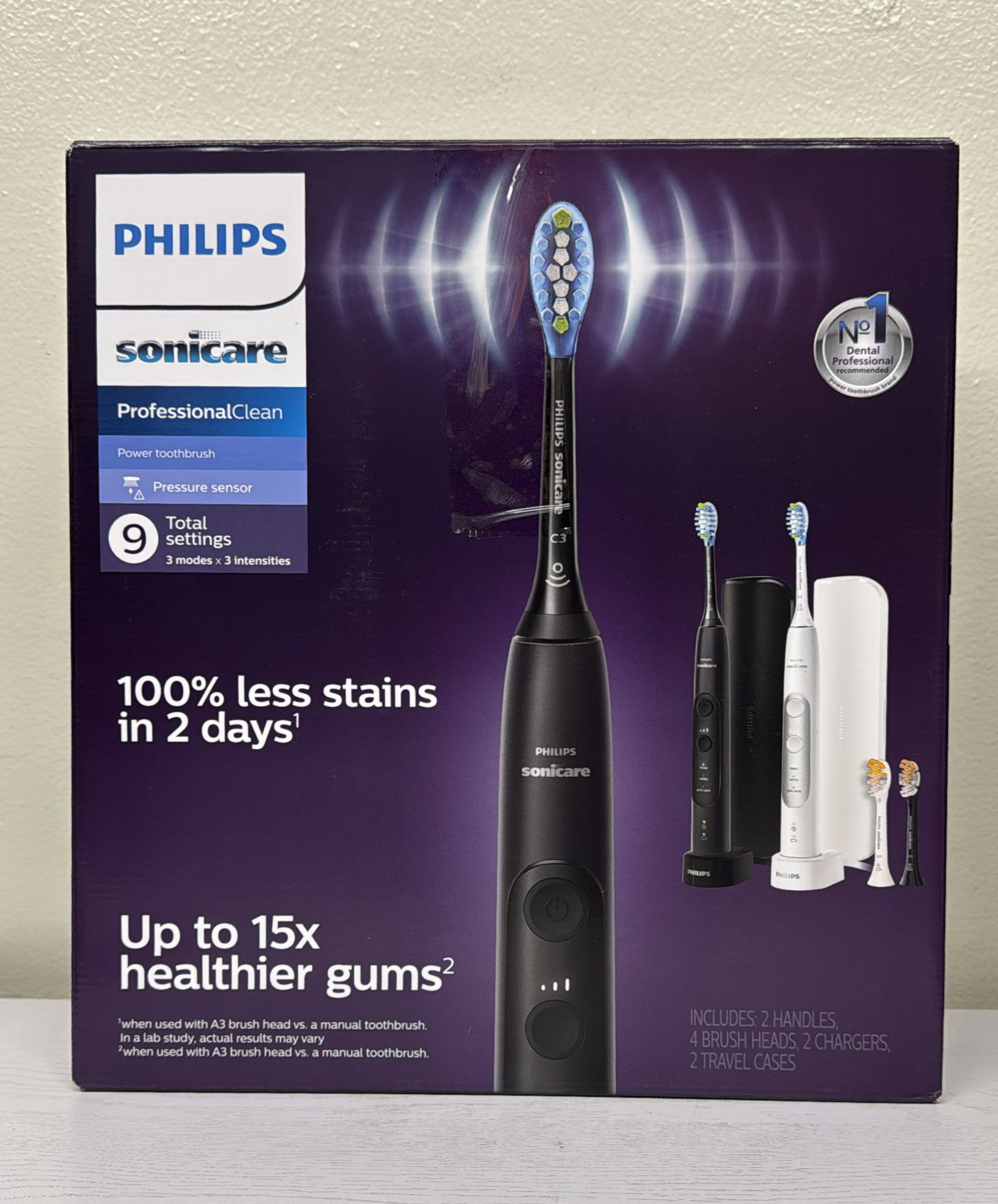 Philips Sonicare Professional Clean Rechargeable Electric Toothbrush (2-Pack)