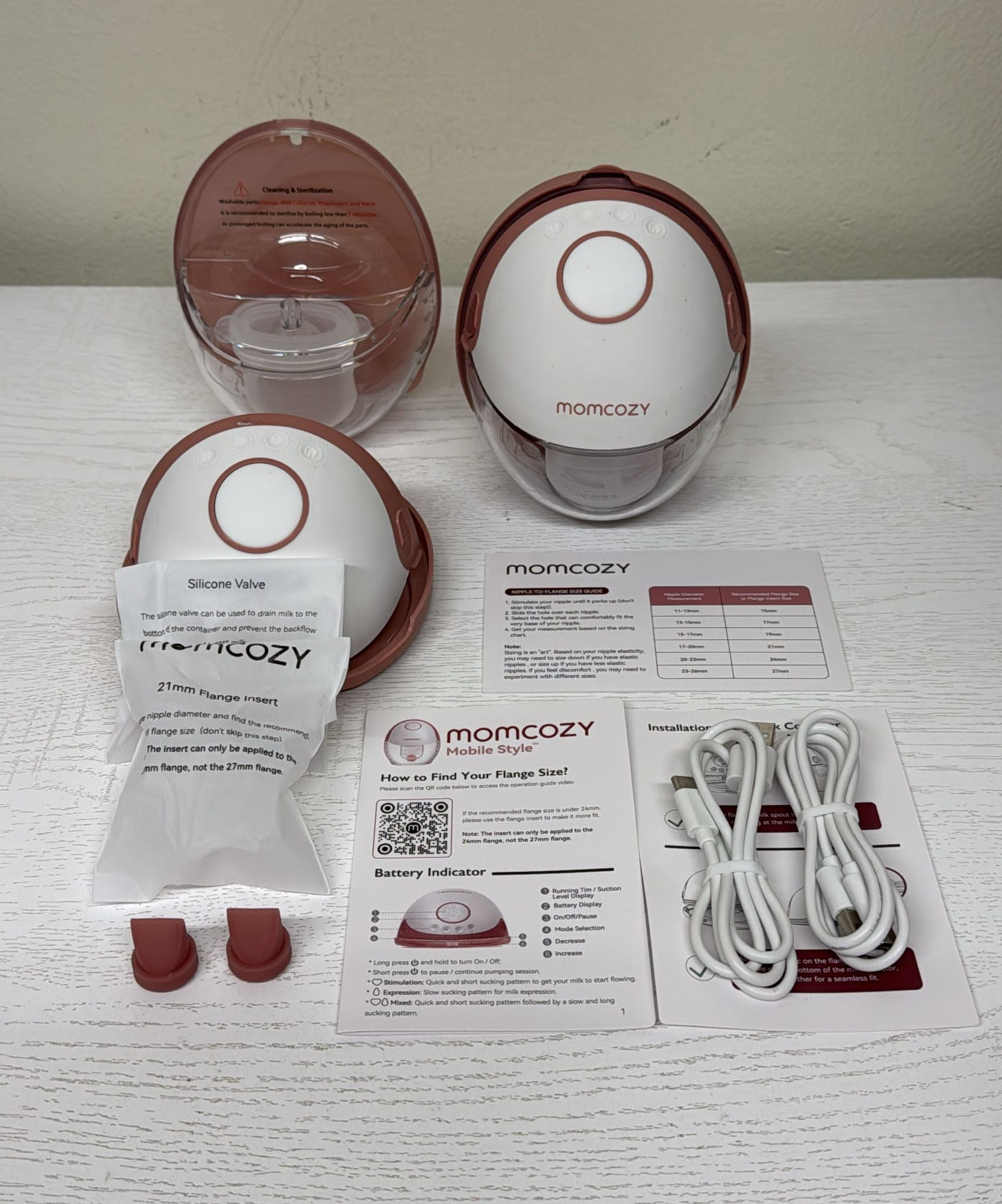 Momcozy Breast Pump Hands-Free M5 - Cozy Red