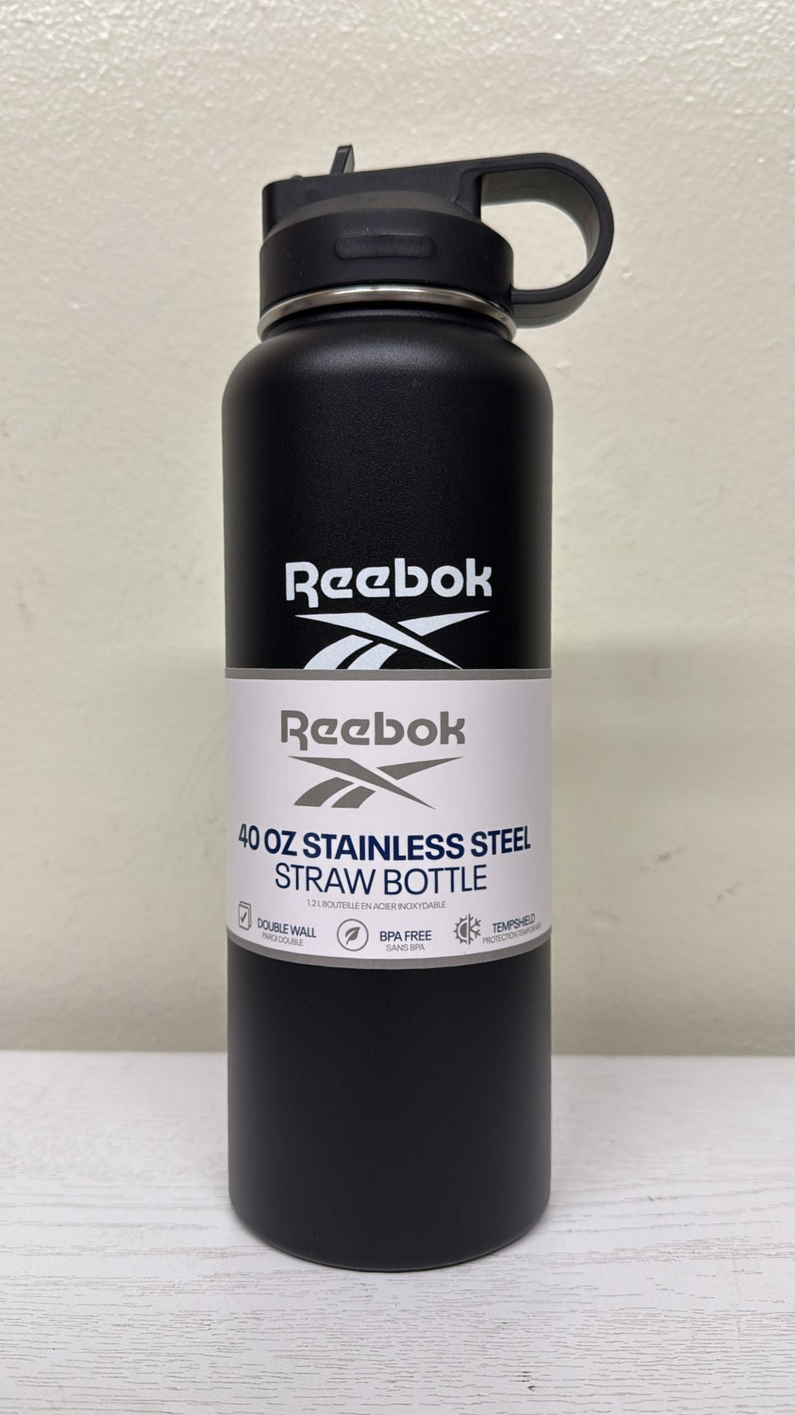 Reebok Lifestyle Stainless Steel Water Bottle – 32oz Insulated Water Bottle