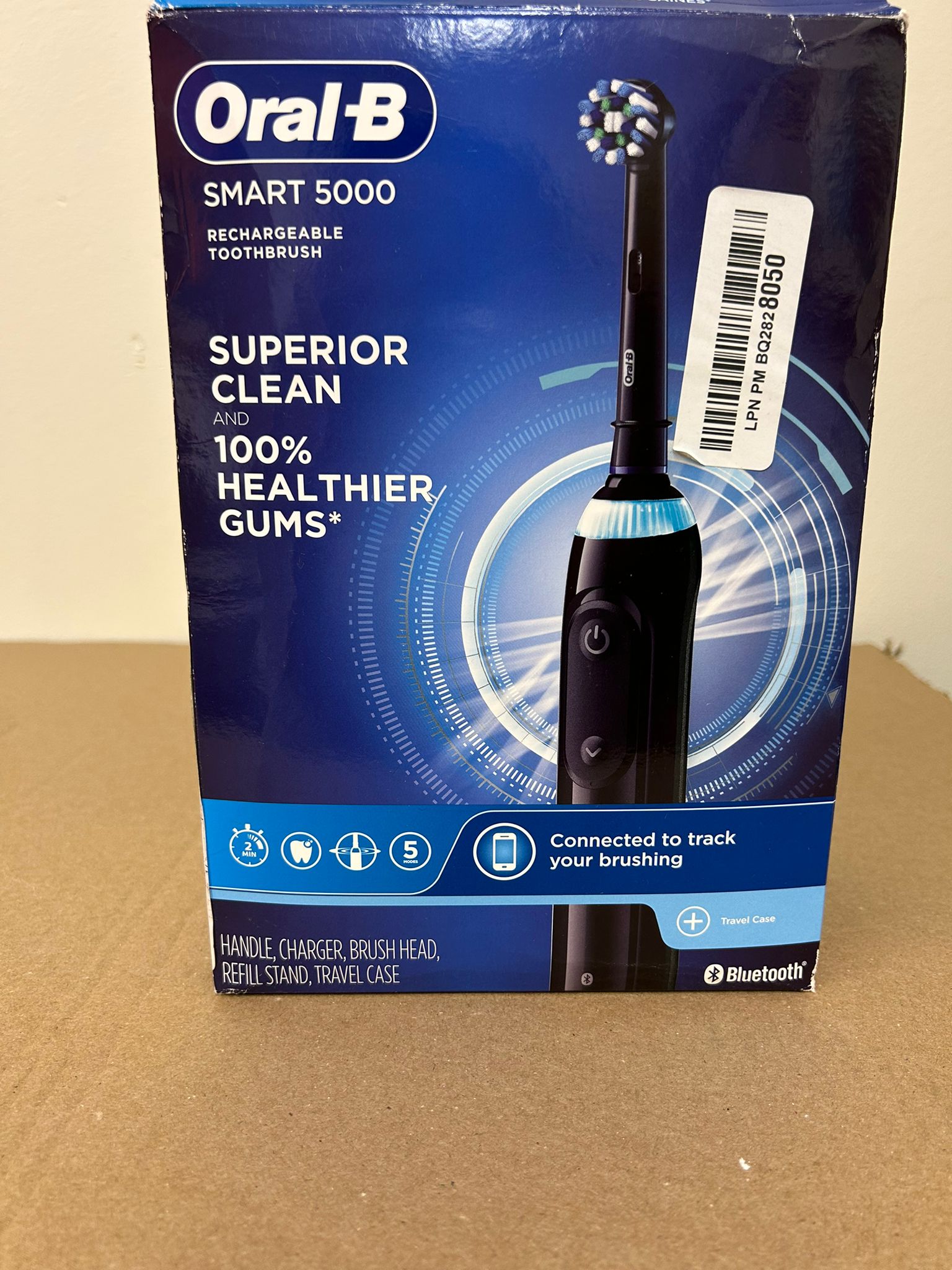 Oral-B Pro 5000 SmartSeries Power Rechargeable Electric Toothbrush with Bluetooth Connectivity – Black Edition