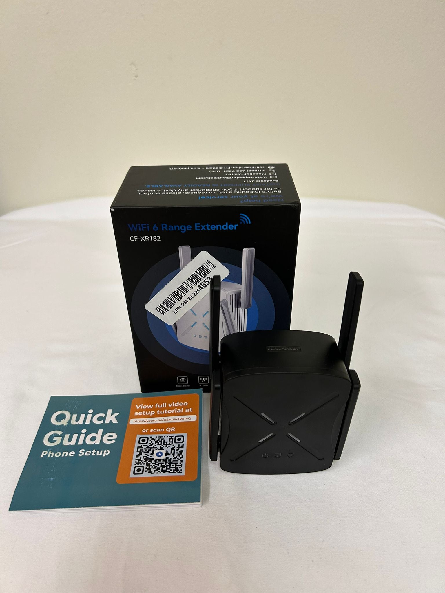 WiFi 6 Range Extender – Dual-Band Signal Booster, 12,000 Sq. Ft. Coverage