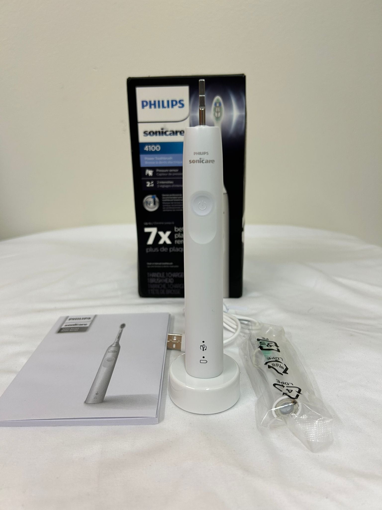 Philips Sonicare 4100 Plaque Control Rechargeable Electric Toothbrush – Gentle Yet Powerful Cleaning