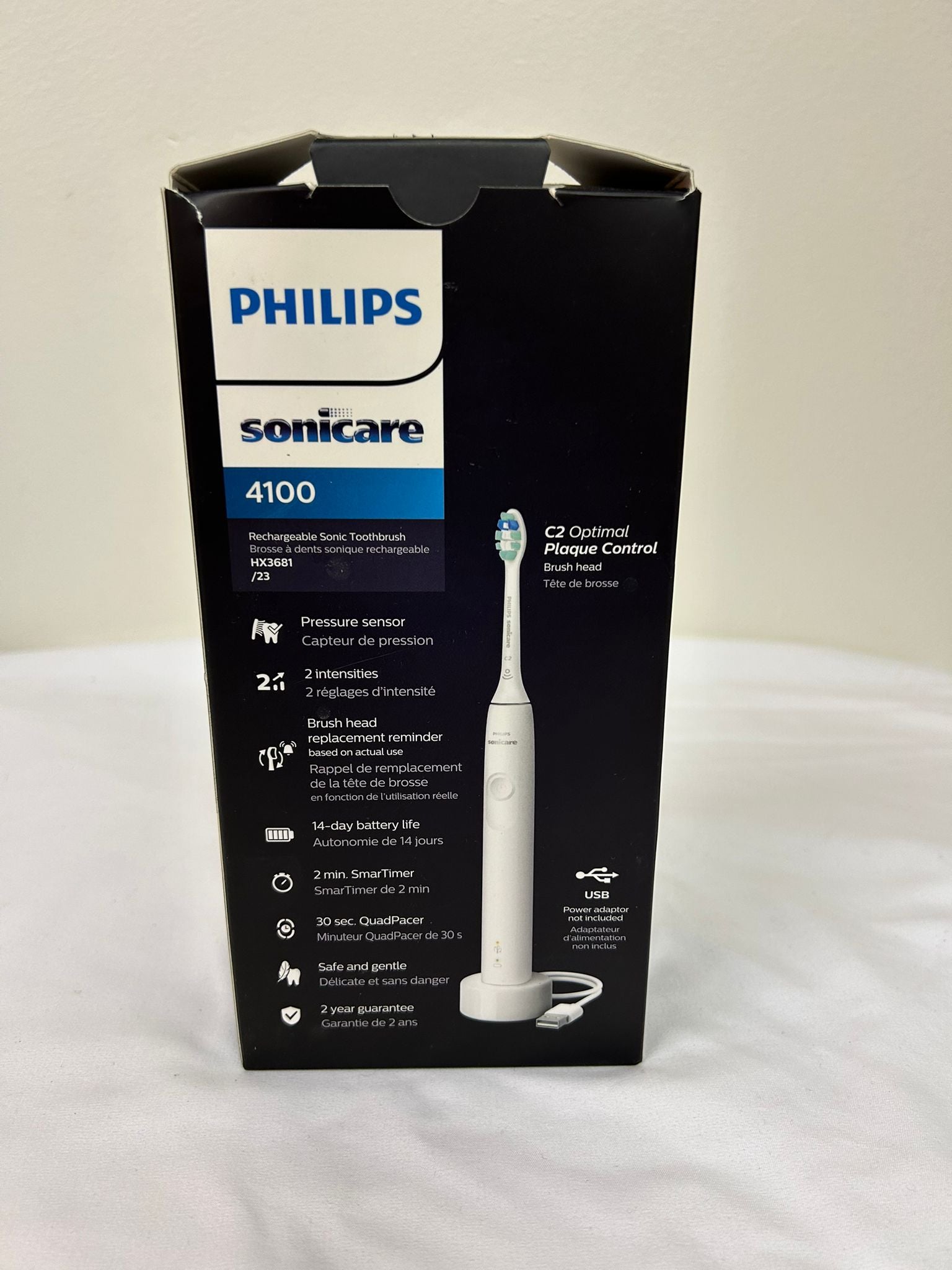 Philips Sonicare 4100 Plaque Control Rechargeable Electric Toothbrush – Gentle Yet Powerful Cleaning