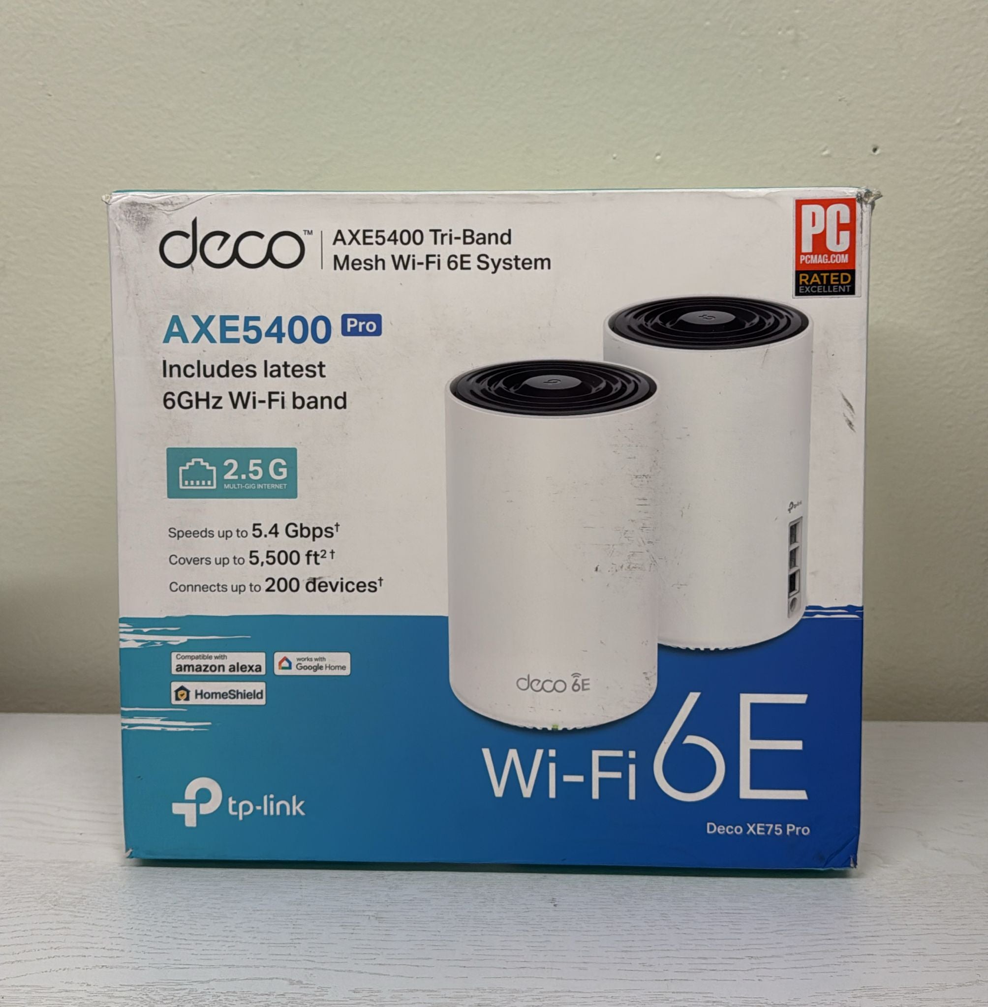 TP-Link Deco AXE5400 Tri-Band WiFi 6E Mesh System (Deco XE75 Pro) - 2-Pack