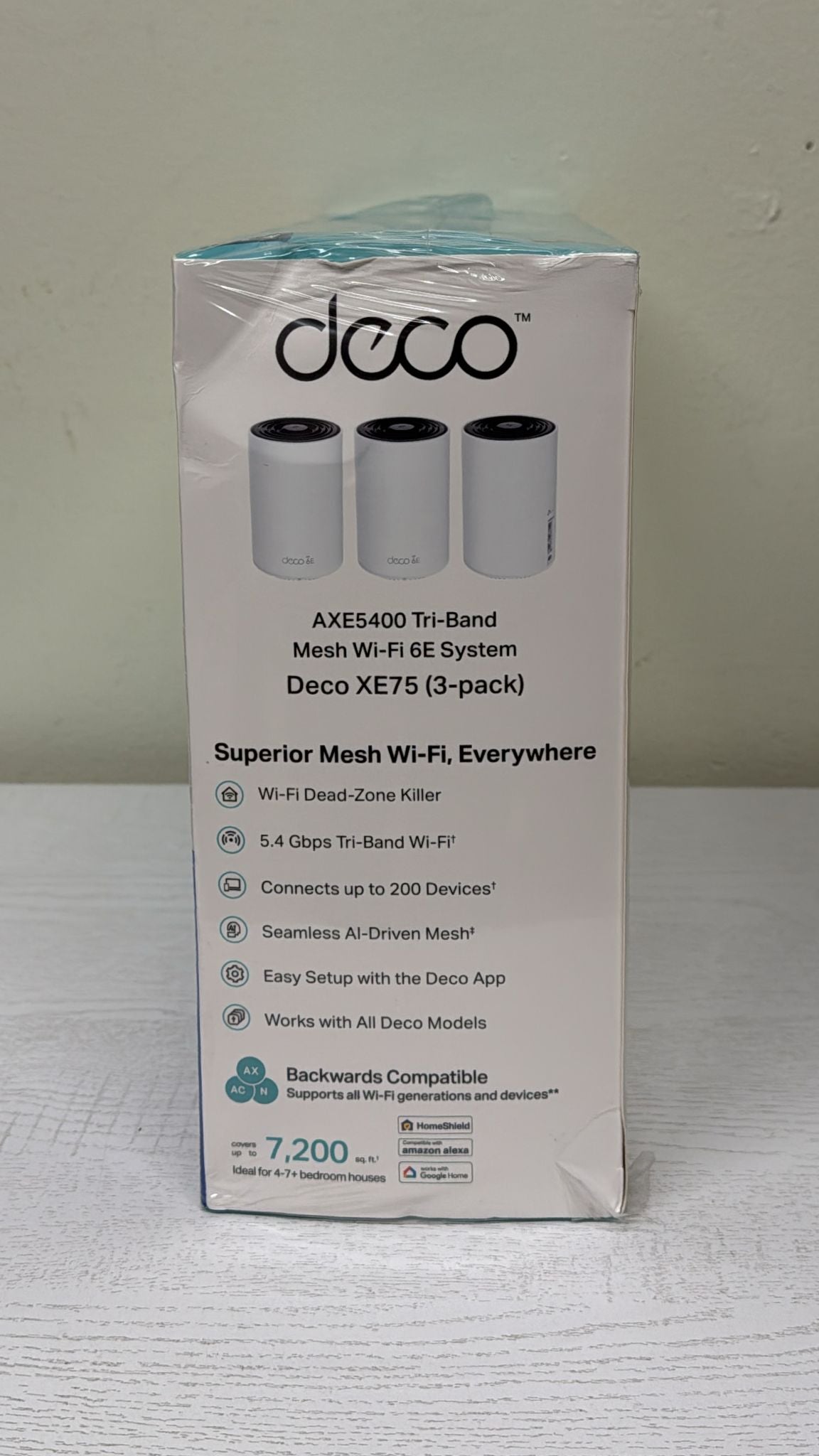 TP-Link Deco AXE5400 Tri-Band WiFi 6E Mesh System – 3-Pack (Deco XE75)