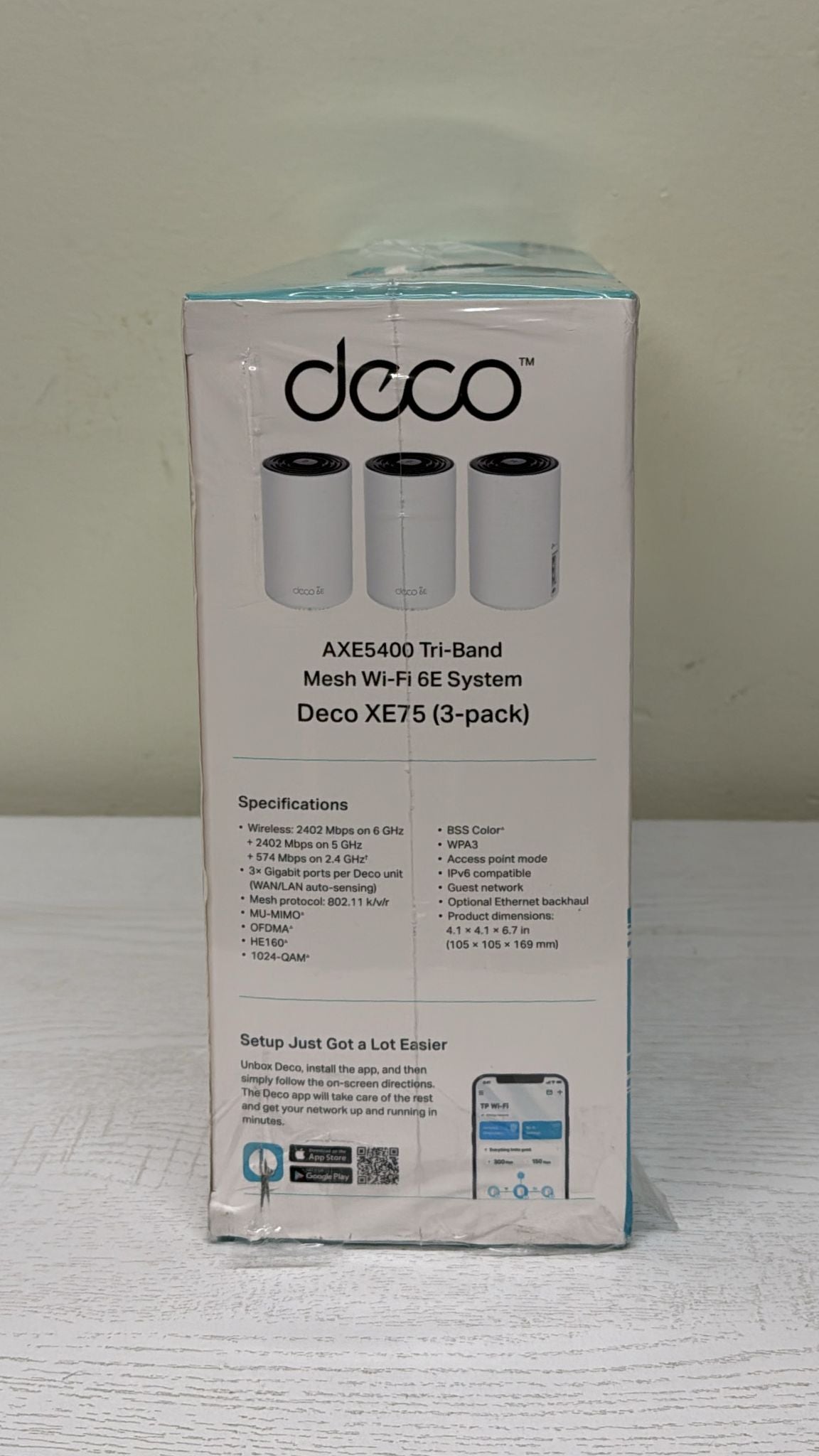 TP-Link Deco AXE5400 Tri-Band WiFi 6E Mesh System – 3-Pack (Deco XE75)