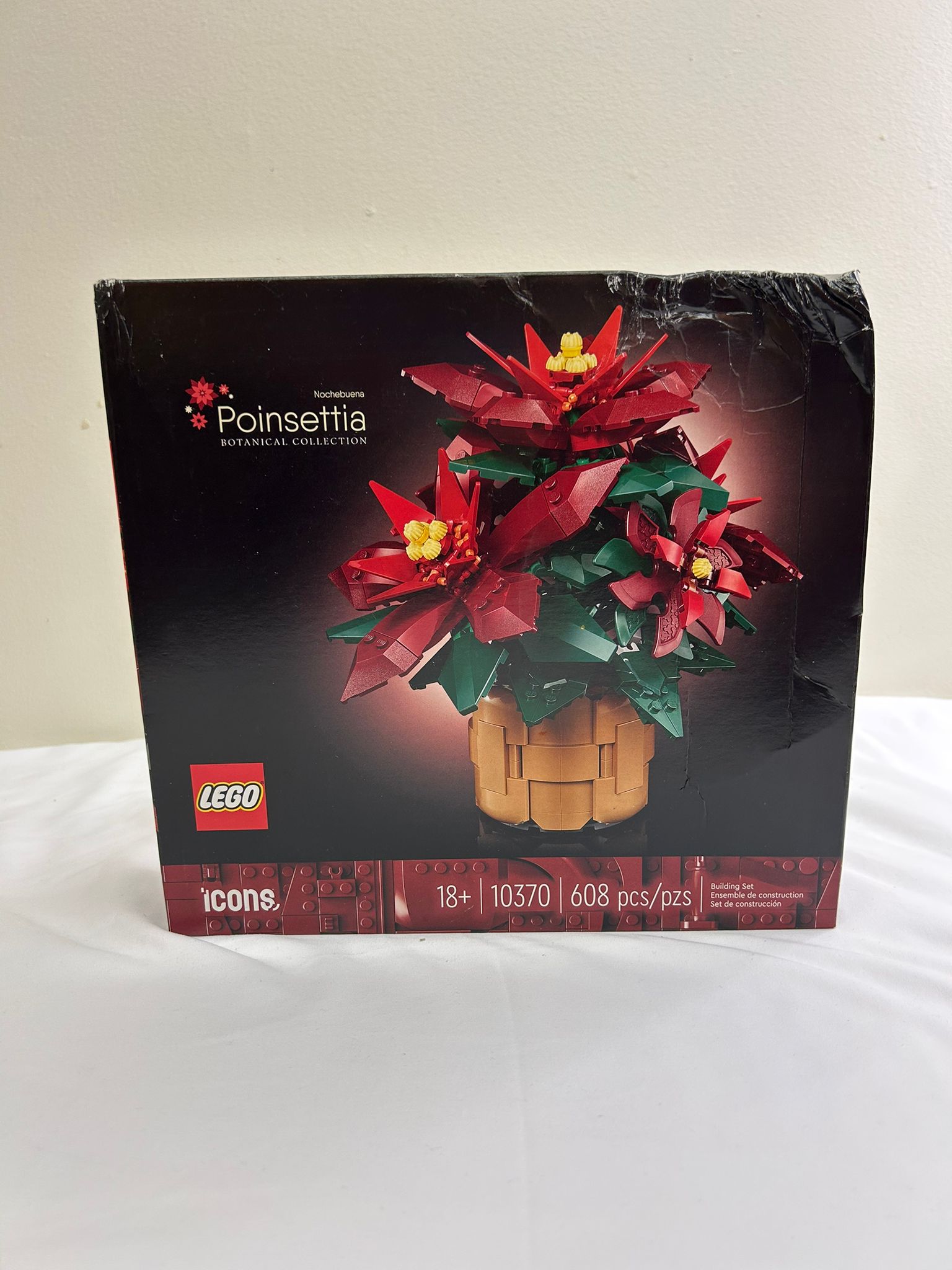 LEGO Icons Poinsettia Plant and Flower Building Set (10370)