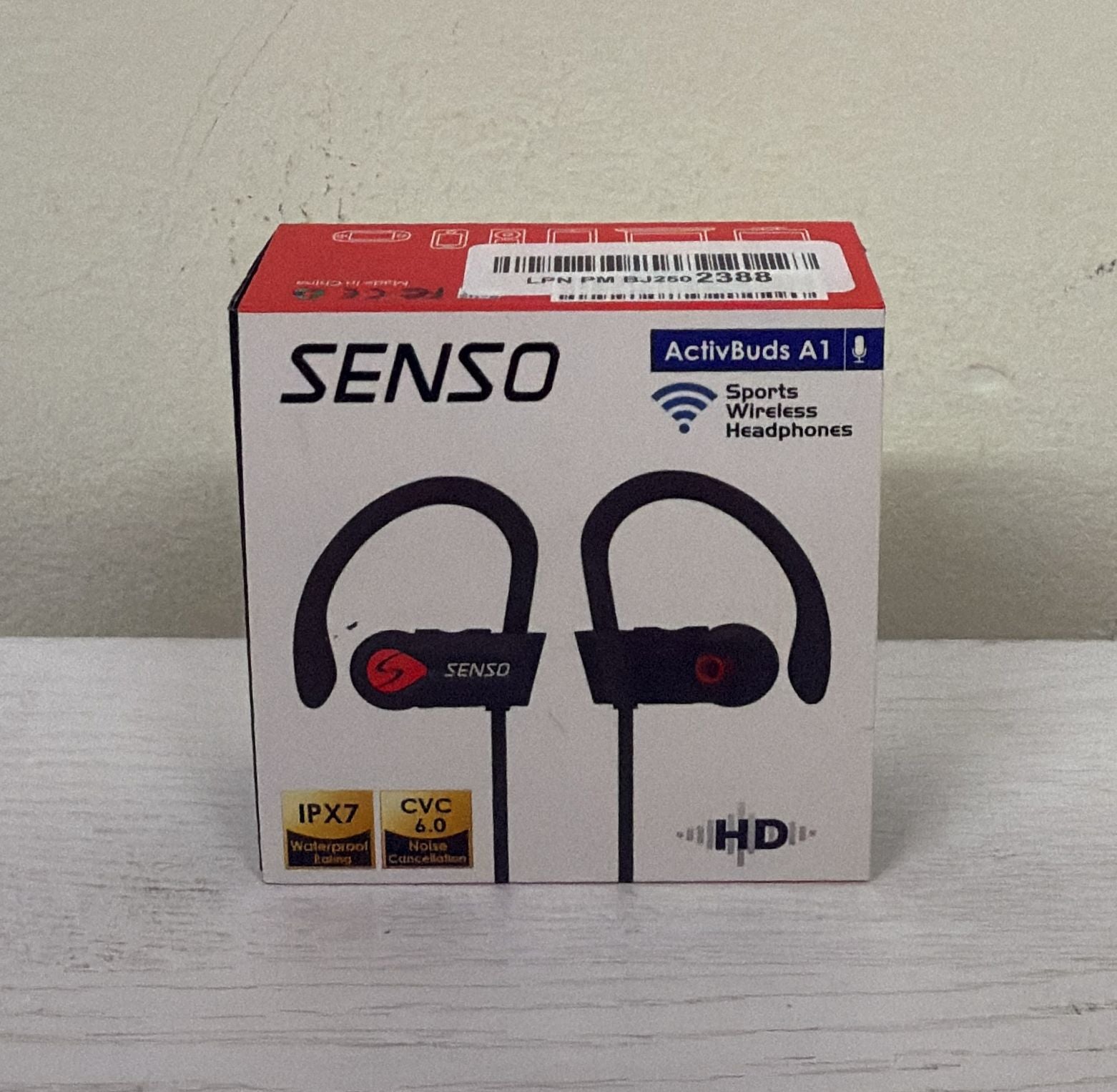 Senso Bluetooth Headphones – Best Wireless Sports Earphones with Mic (Open Box)