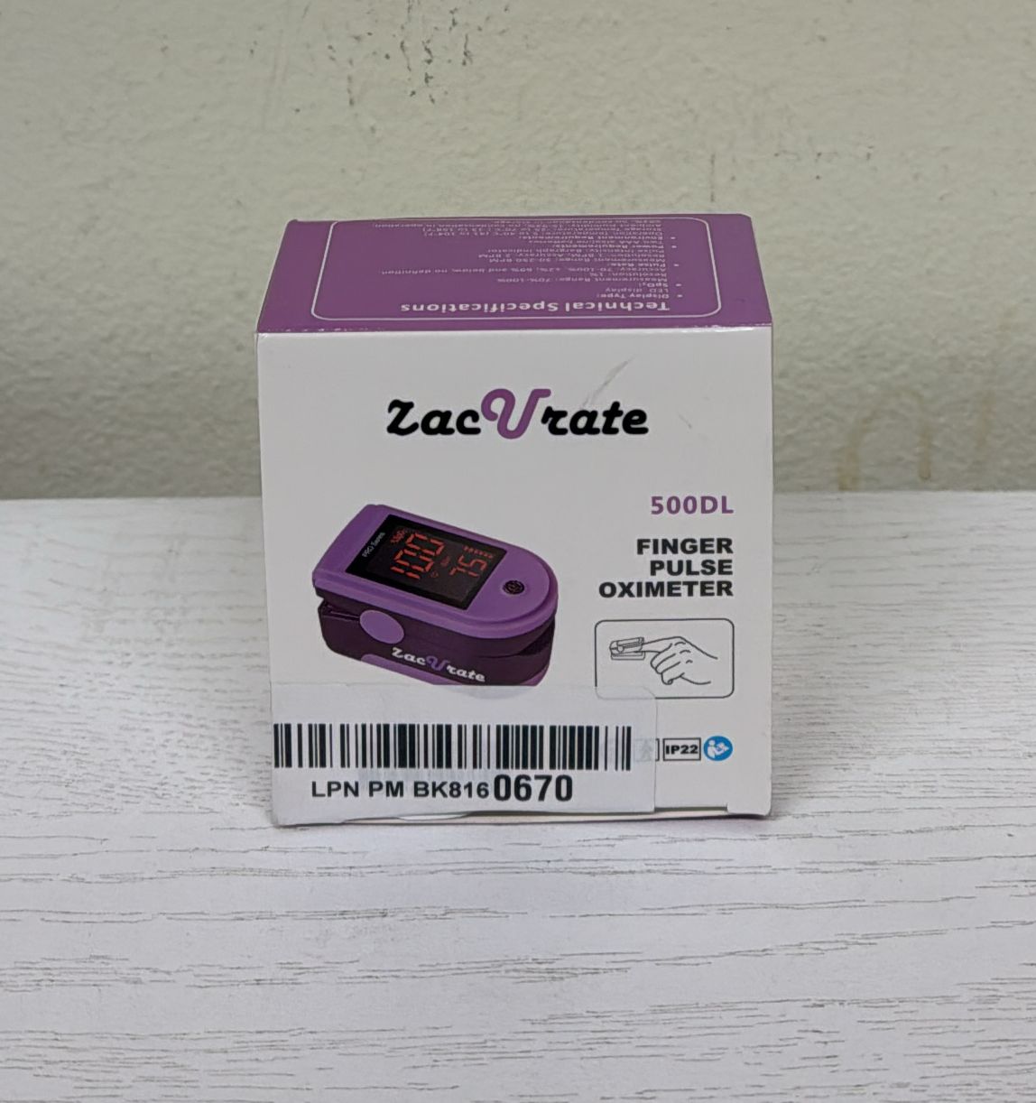 Zacurate Pro Series 500DL Fingertip Pulse Oximeter