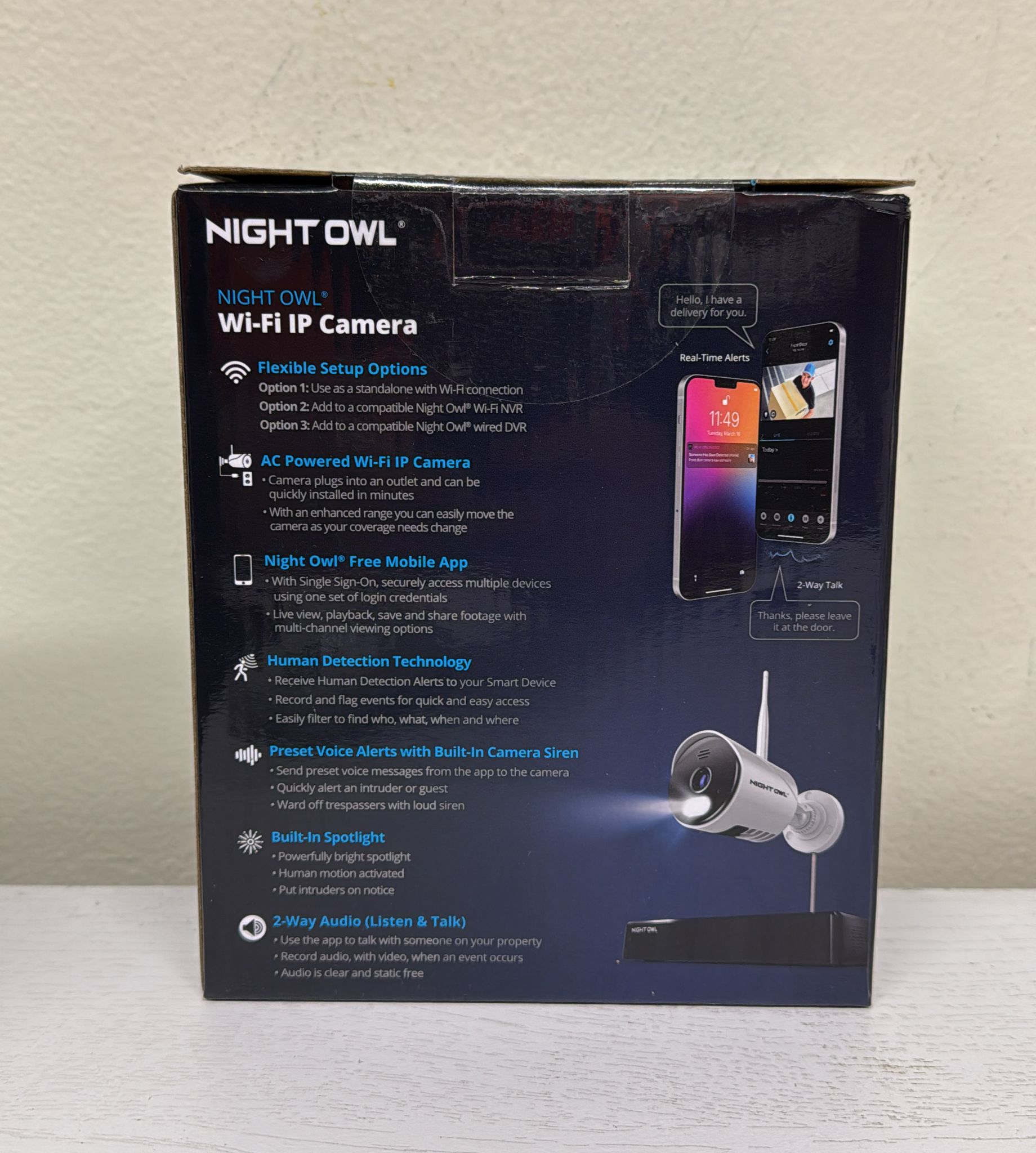 Night Owl AC Powered 1080p HD Wi-Fi IP Indoor/Outdoor Camera (Brand New)