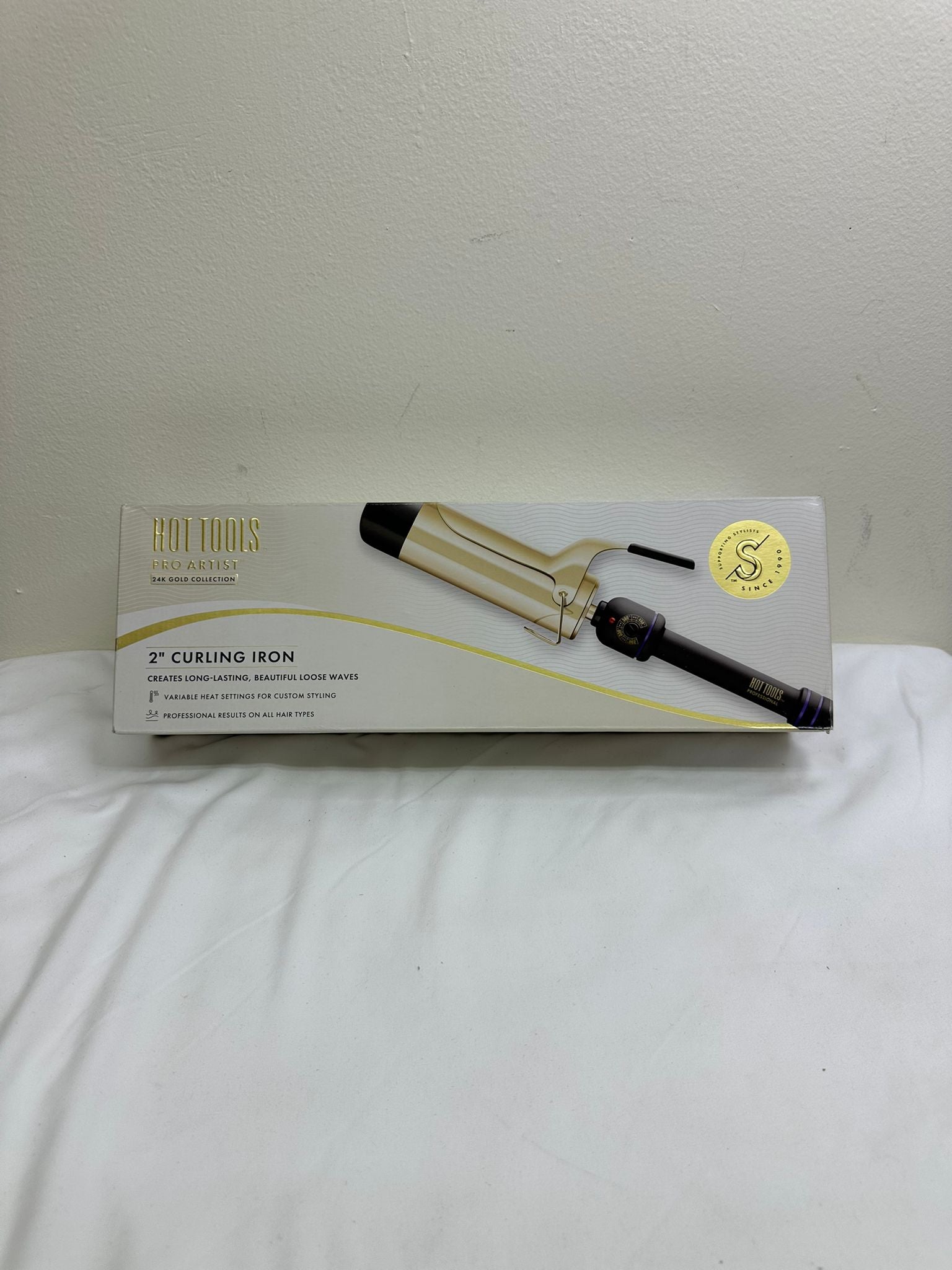 HOT TOOLS 24K Gold Professional 2" Extended Barrel Curling Iron