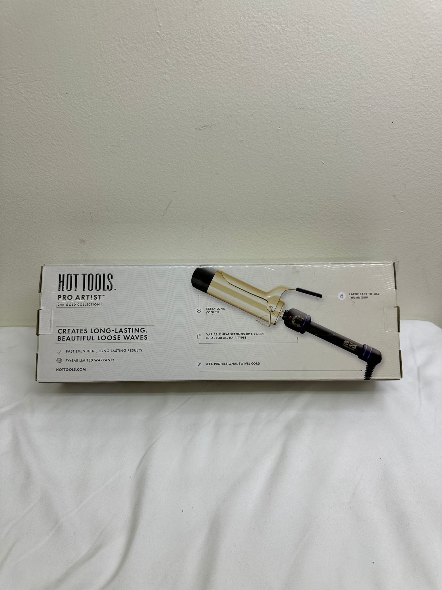 HOT TOOLS 24K Gold Professional 2" Extended Barrel Curling Iron