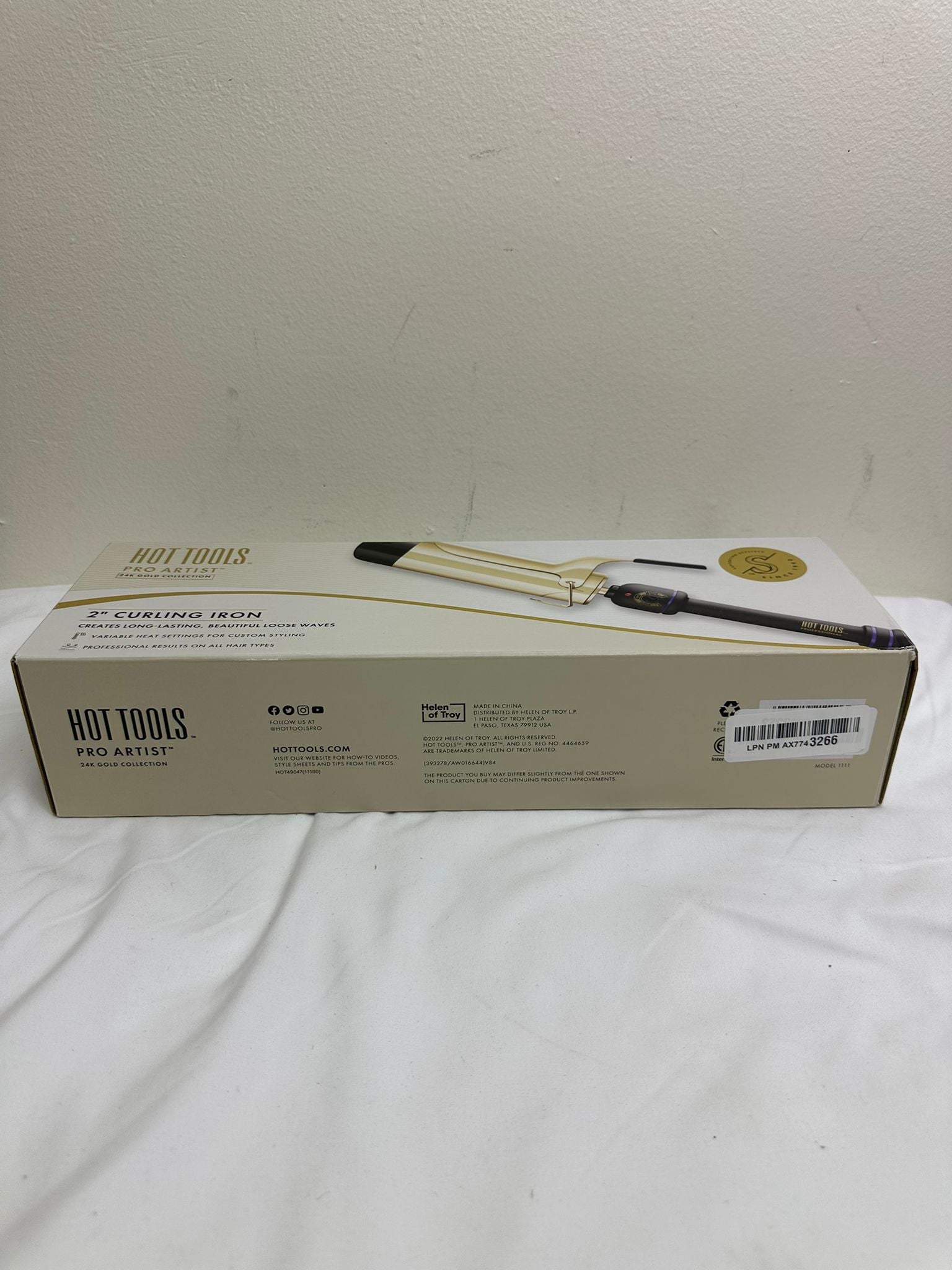 HOT TOOLS 24K Gold Professional 2" Extended Barrel Curling Iron