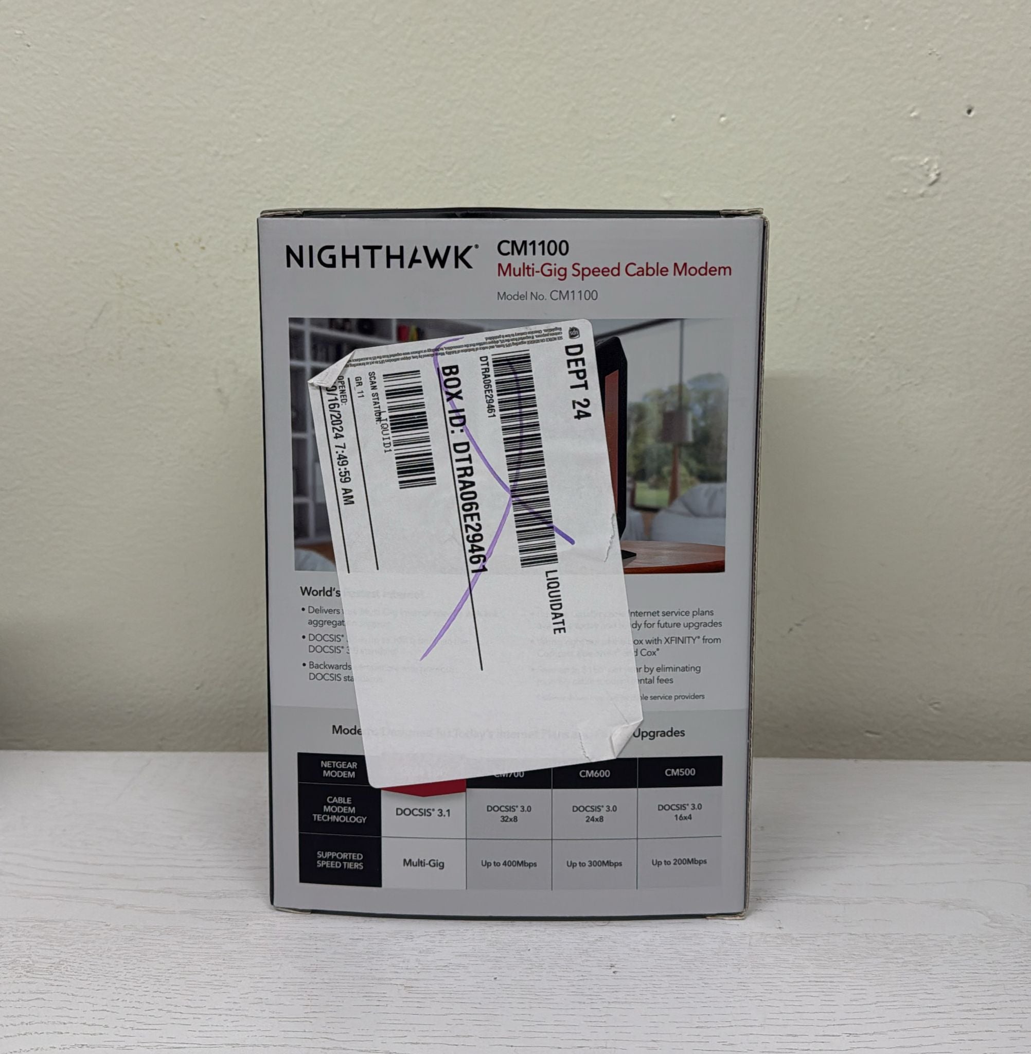 NETGEAR Nighthawk Multi-Gig Cable Modem (CM1100)