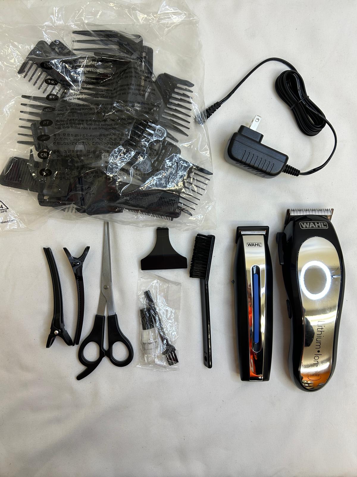 WAHL Lithium-Ion® Cordless Rechargeable Hair Clipper &amp; Cordless Battery Trimmer Kit