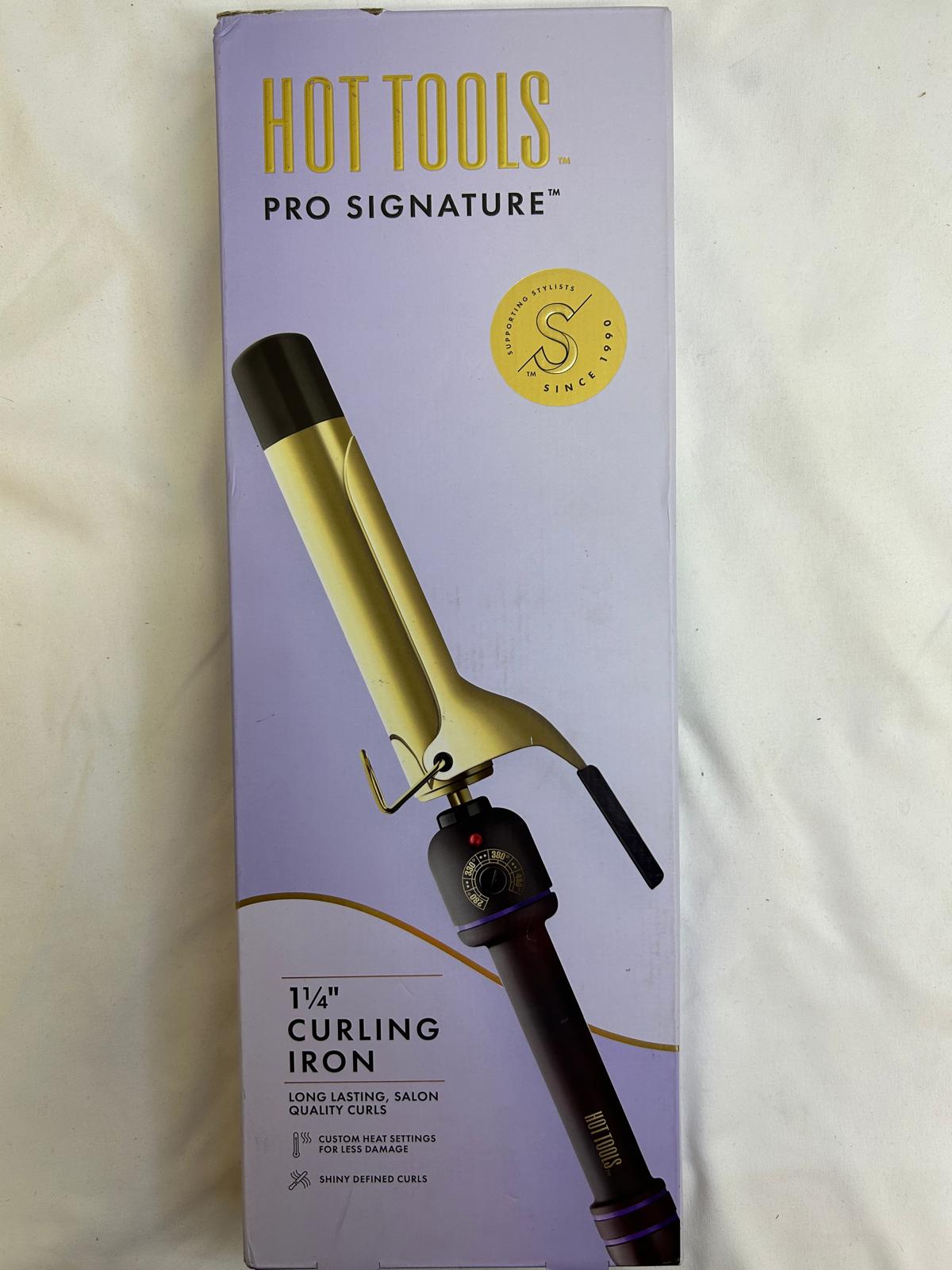 HOT TOOLS New and Improved 24K Gold Professional 1.25" Extended Barrel Curling Iron