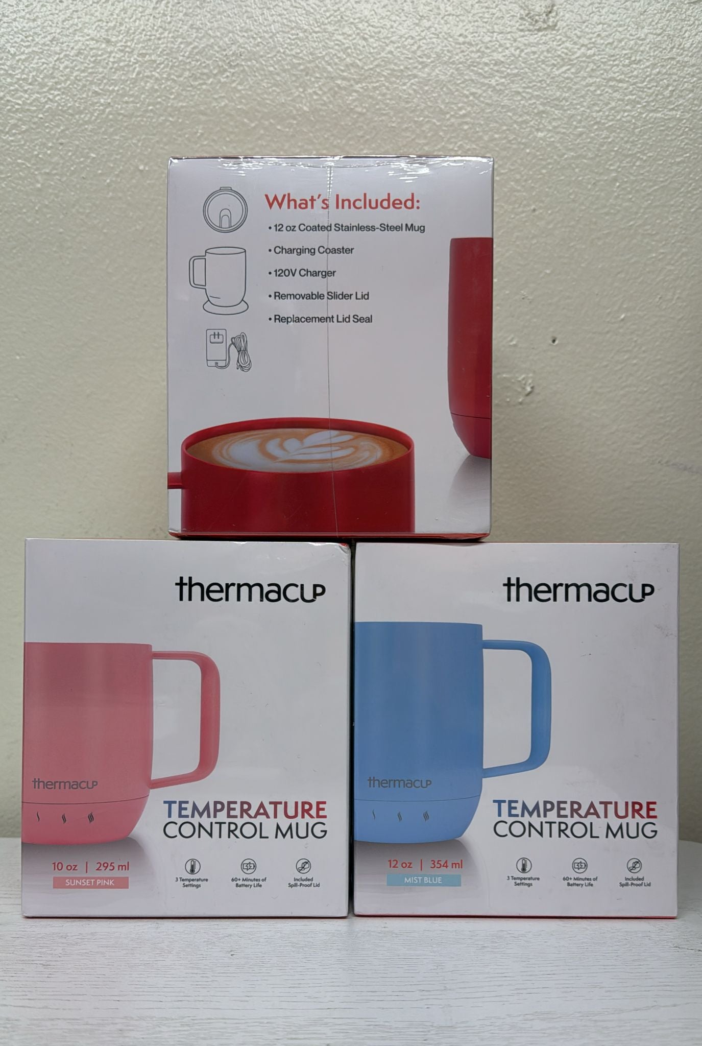 Thermacup Self-Heating Temperature Controlled Coffee Mug with Lid