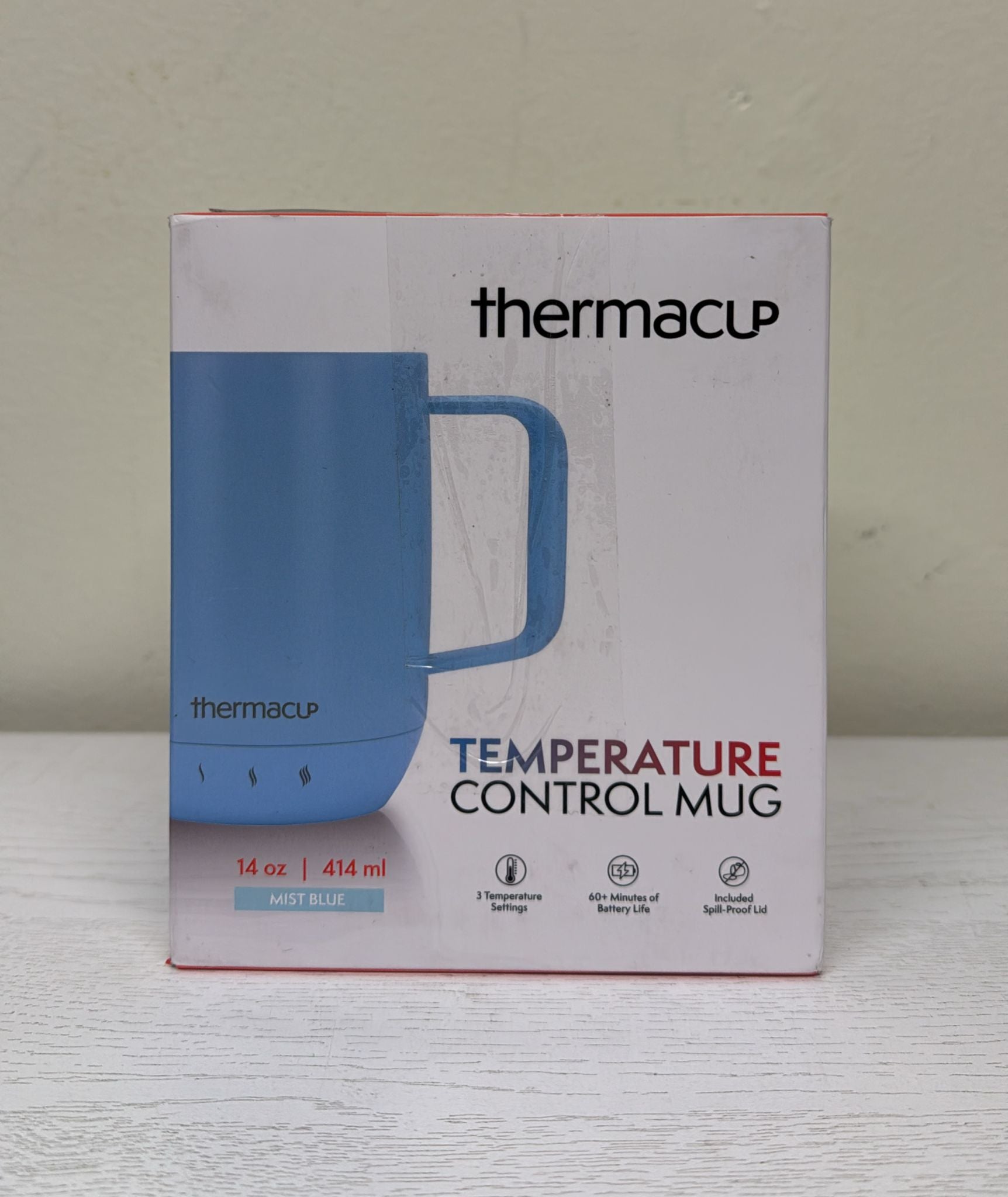 Thermacup Self-Heating Temperature Controlled Coffee Mug with Lid