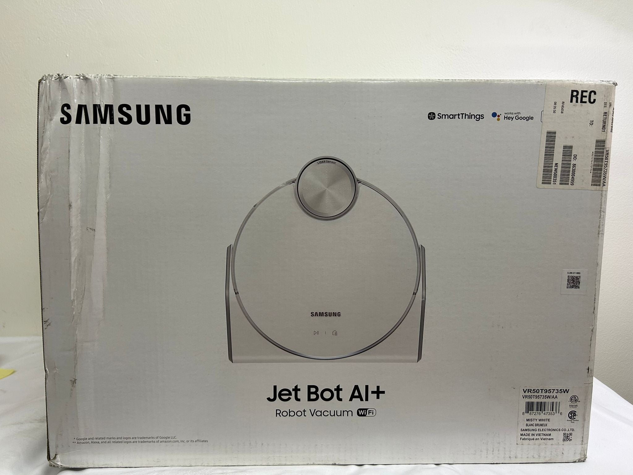 SAMSUNG Jet Bot AI+ Robot Vacuum Cleaner w/Object Recognition &amp; Clean Station