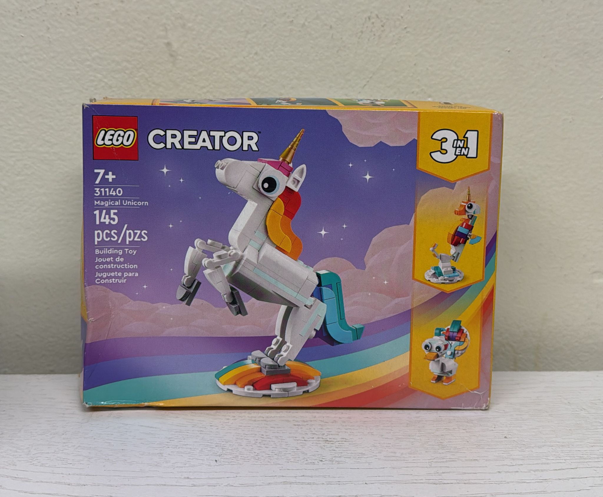 LEGO Creator 3-in-1 Magical Unicorn Toy Animal Playset (31140)