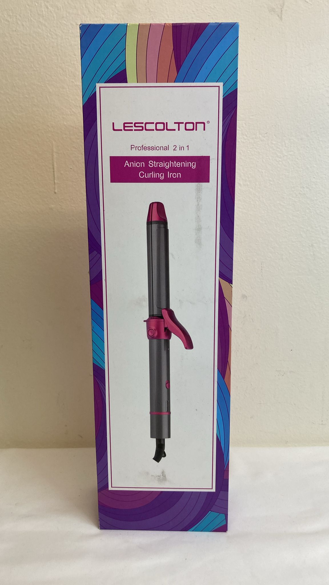 Lescolton 2-in-1 Curling Iron &amp; Hair Straightener (Open Box)